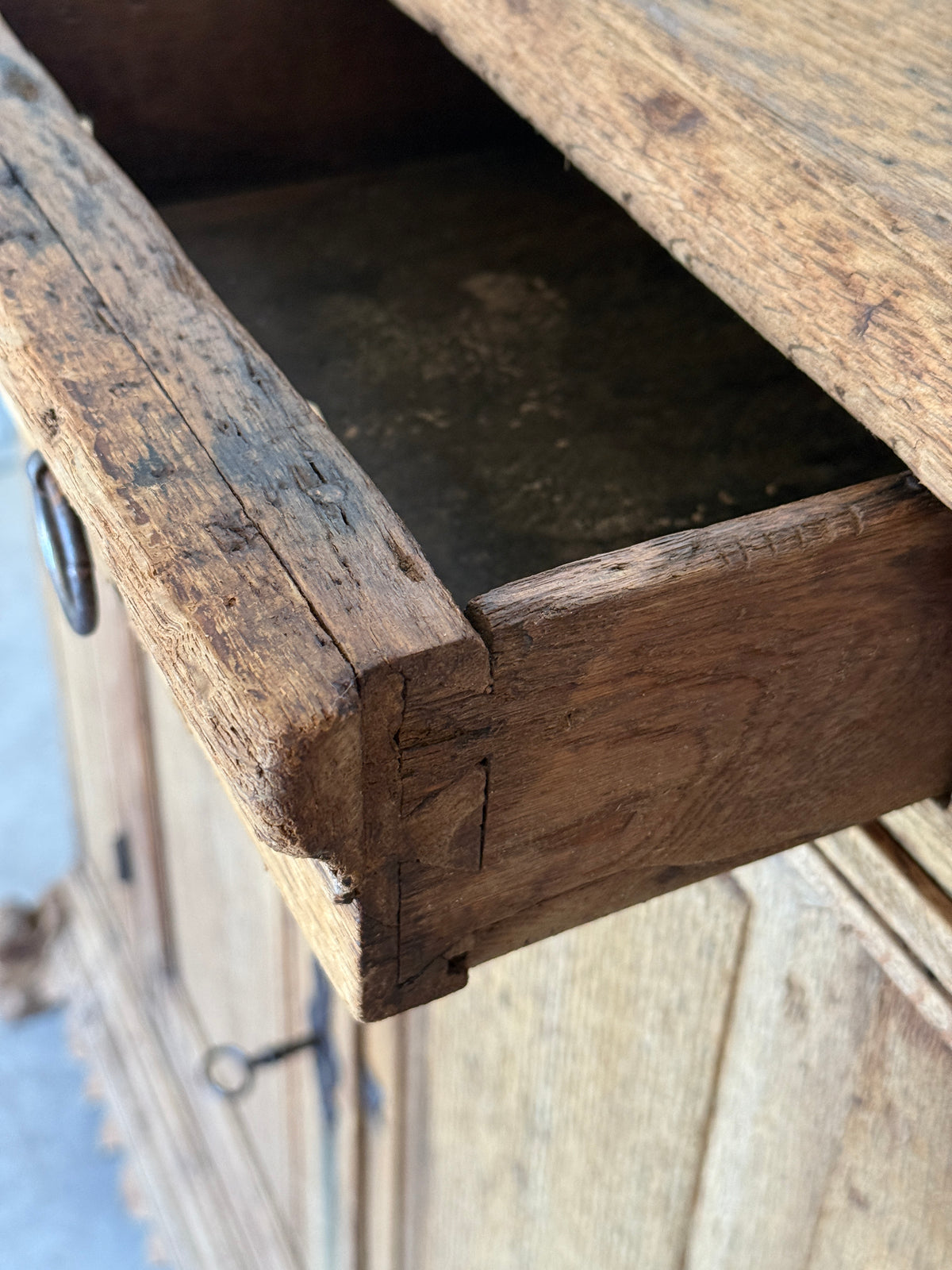 Tall 18th Century German Oak Sideboard