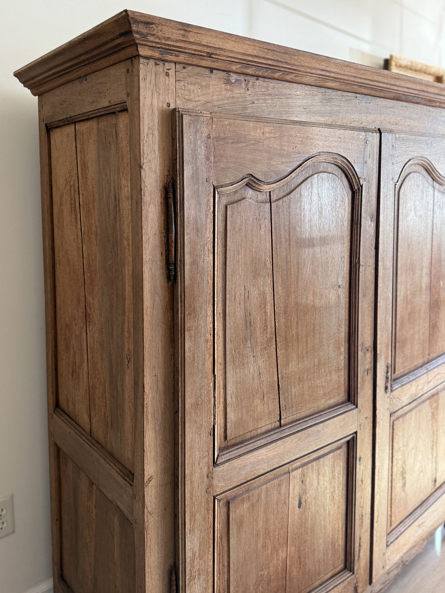 19th Century Bleached French Walnut Armoire