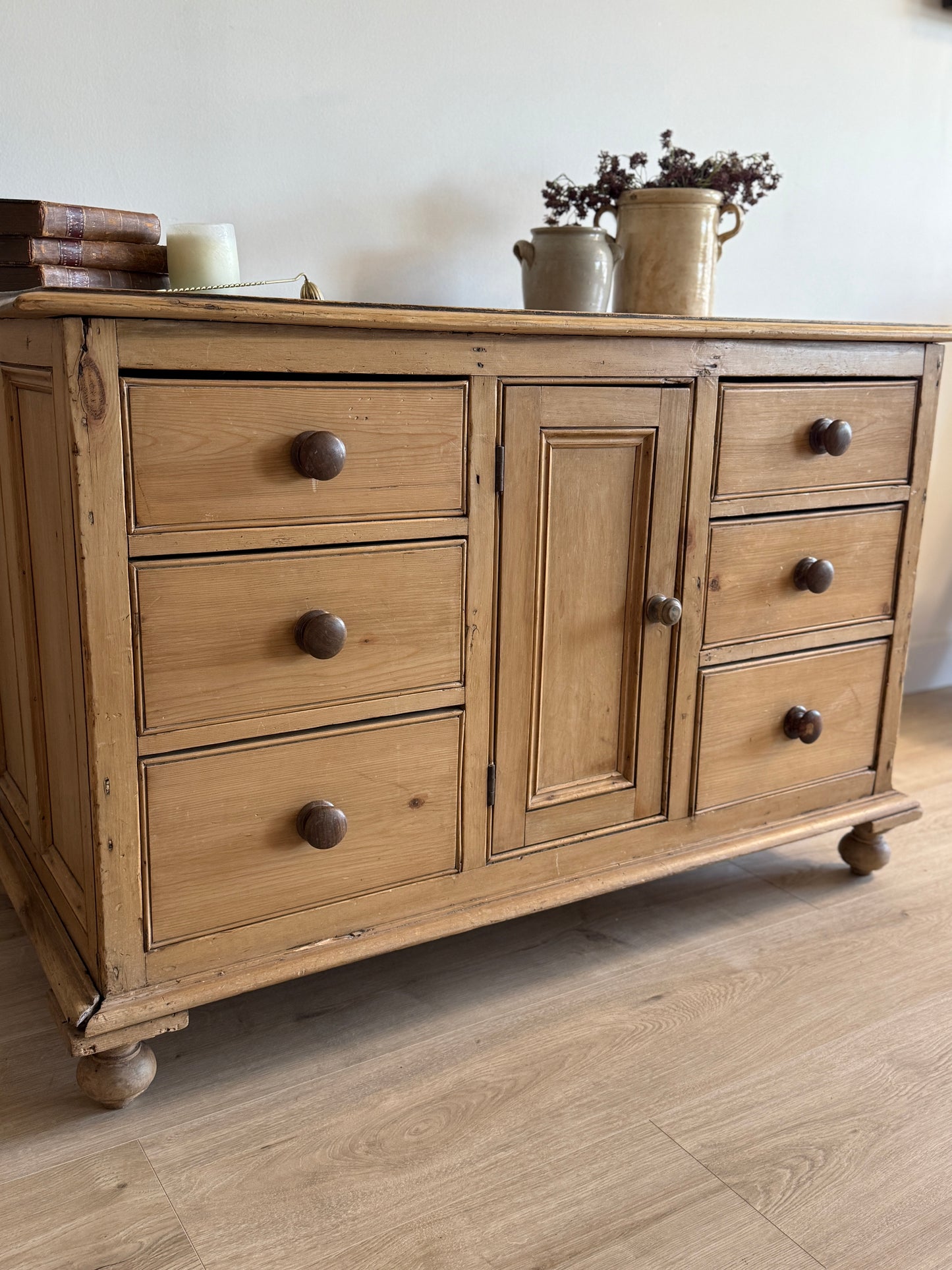 Antique English Pine Sideboard