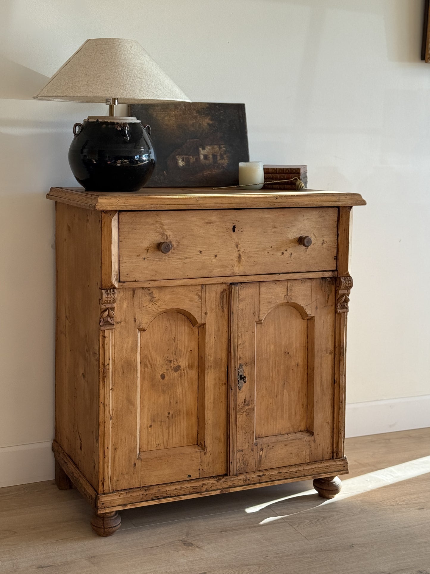Antique European Pine Sideboard