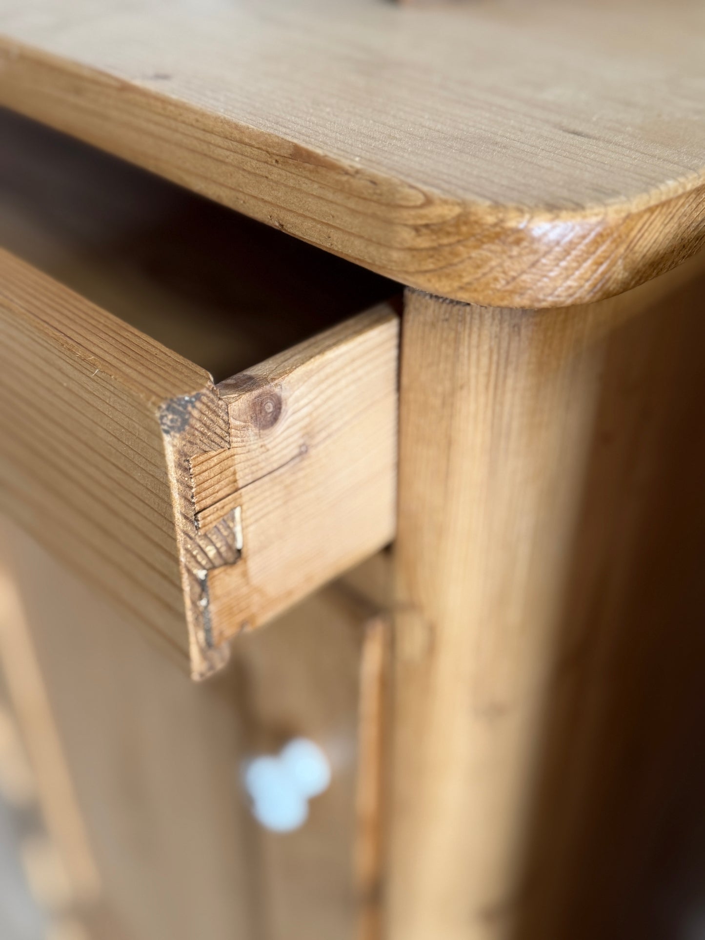 Set of Two Antique English Pine Nightstands