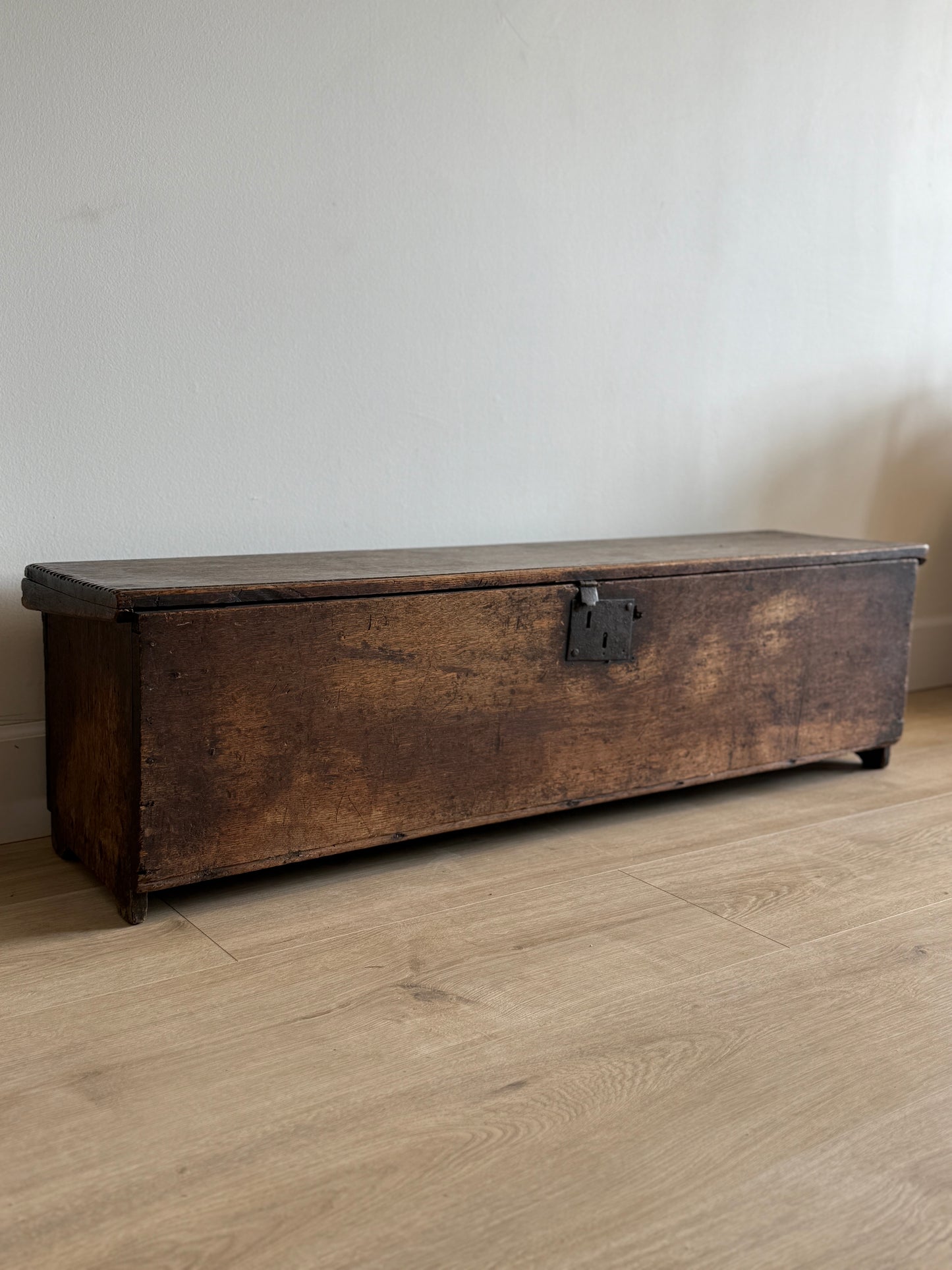 Antique English Oak Sod Box/Trunk
