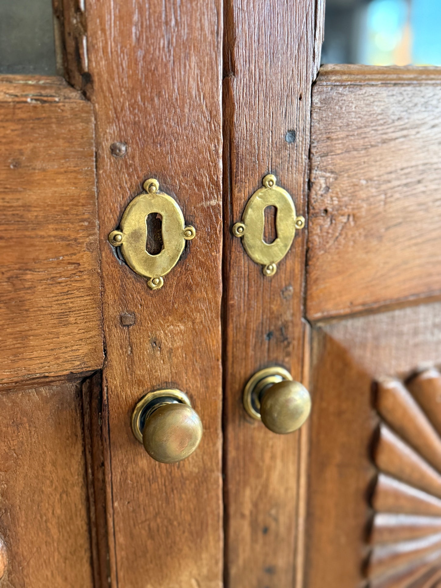 19th Century English Teak Cupboard/Hutch