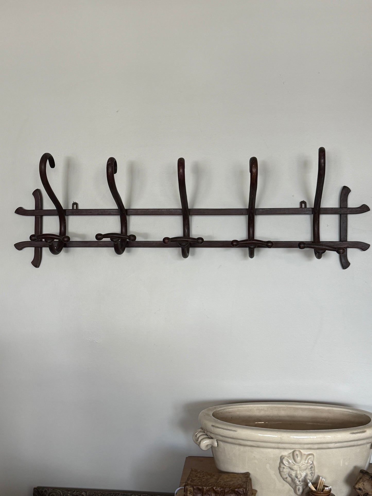 Antique Thonet Coat Rack, Five Hook