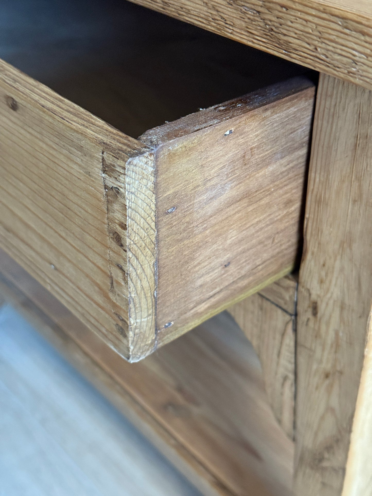 Antique English Pine Side Table