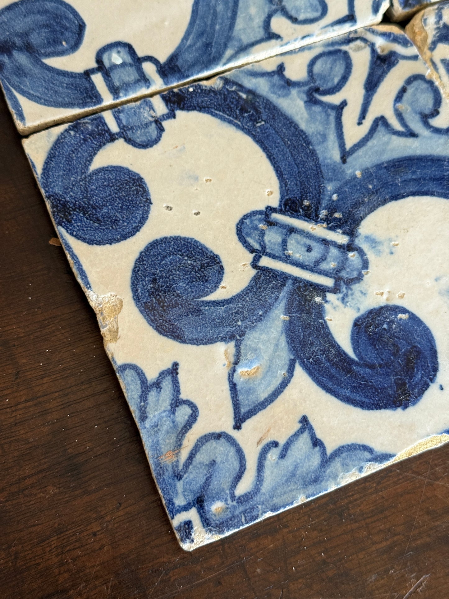 Set of Four Mid 18th Century Portuguese Tiles (2 sets available)