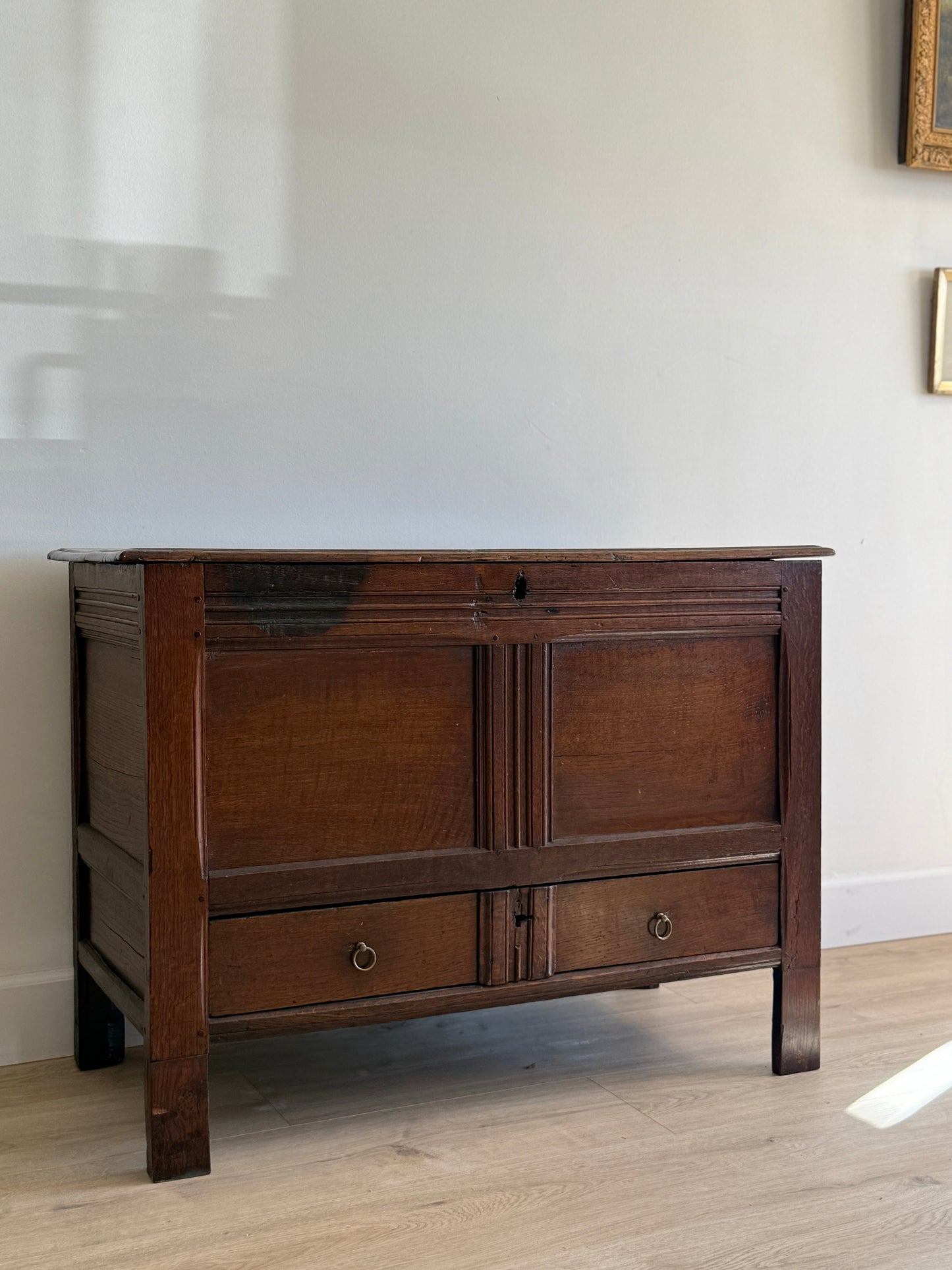 Antique English Oak Coffer/Trunk