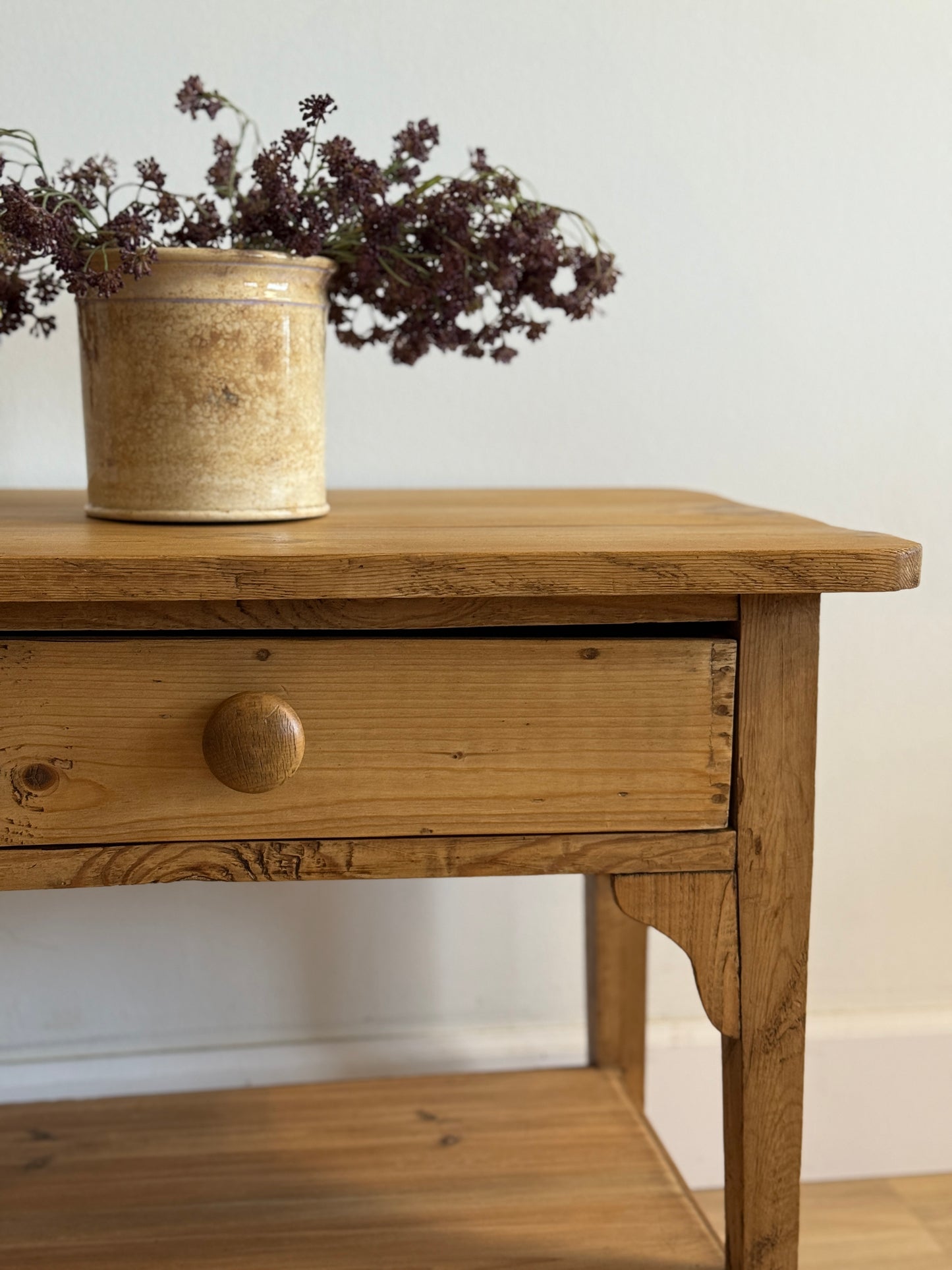 Antique English Pine Side Table