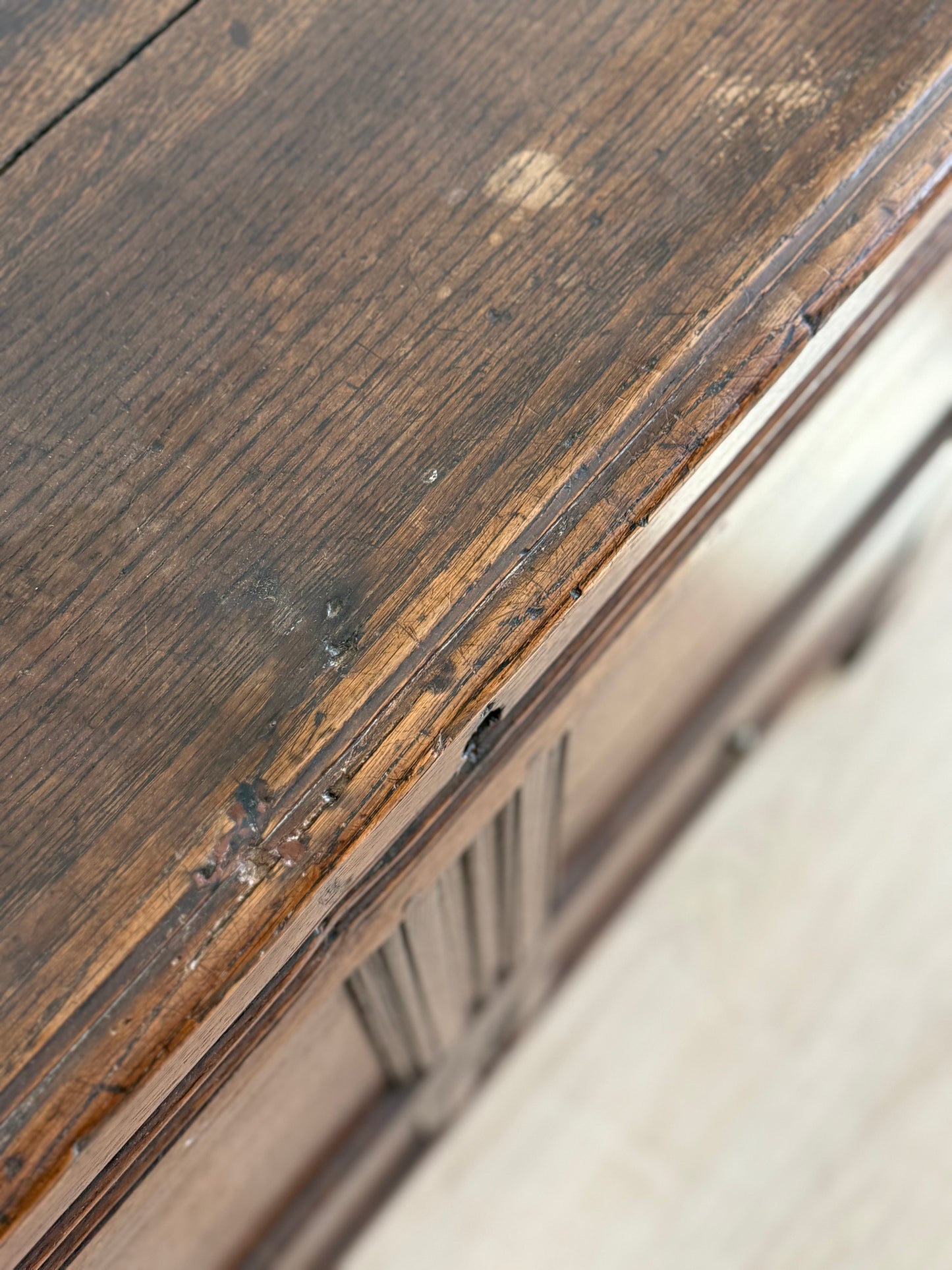 Antique English Oak Coffer/Trunk