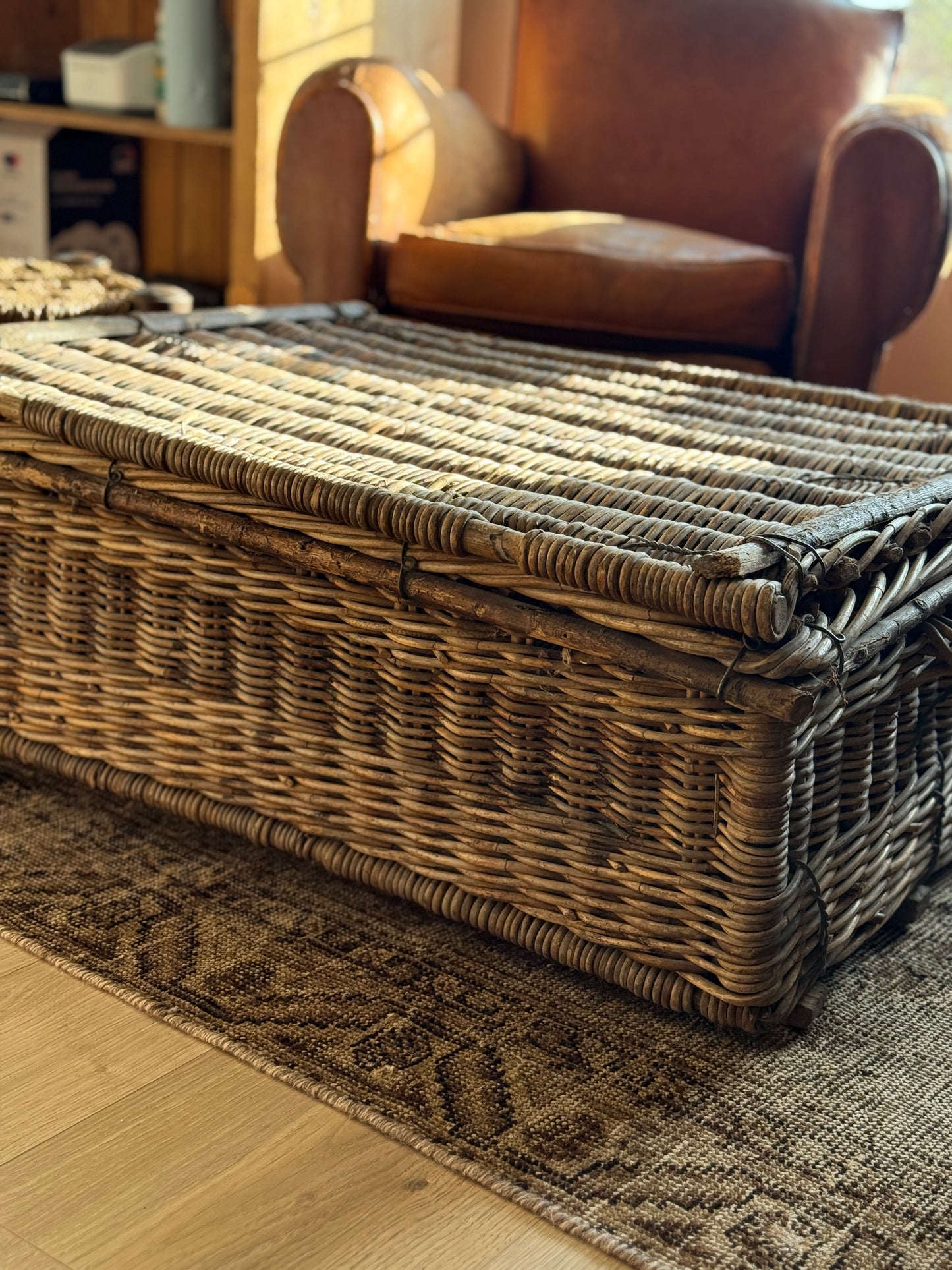 Large Antique French Trunk/Basket