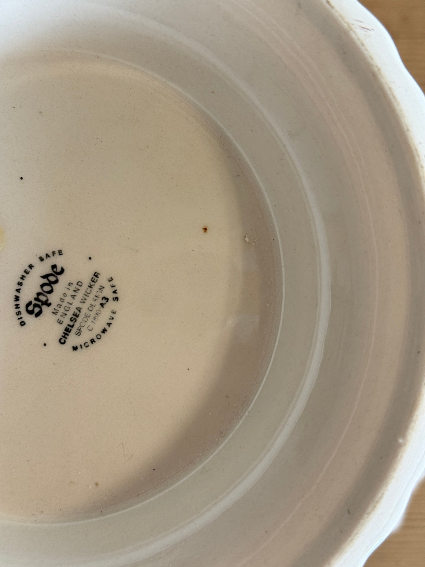 Vintage Spode Soupier, Chelsea Wicker