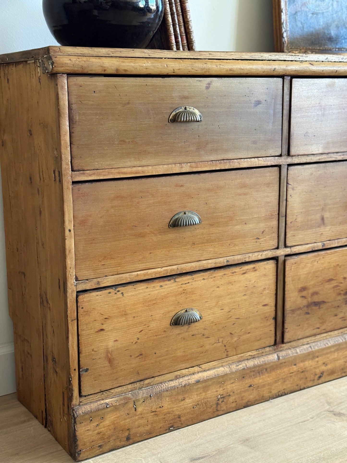 Antique Twelve Drawer Shop Counter/Sideboard