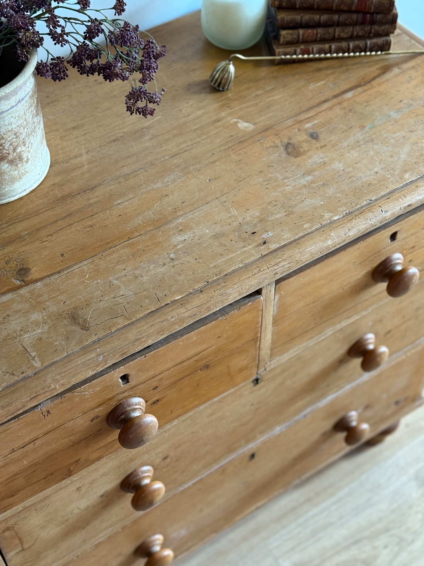 Antique English Pine Dresser/Chest of Drawers