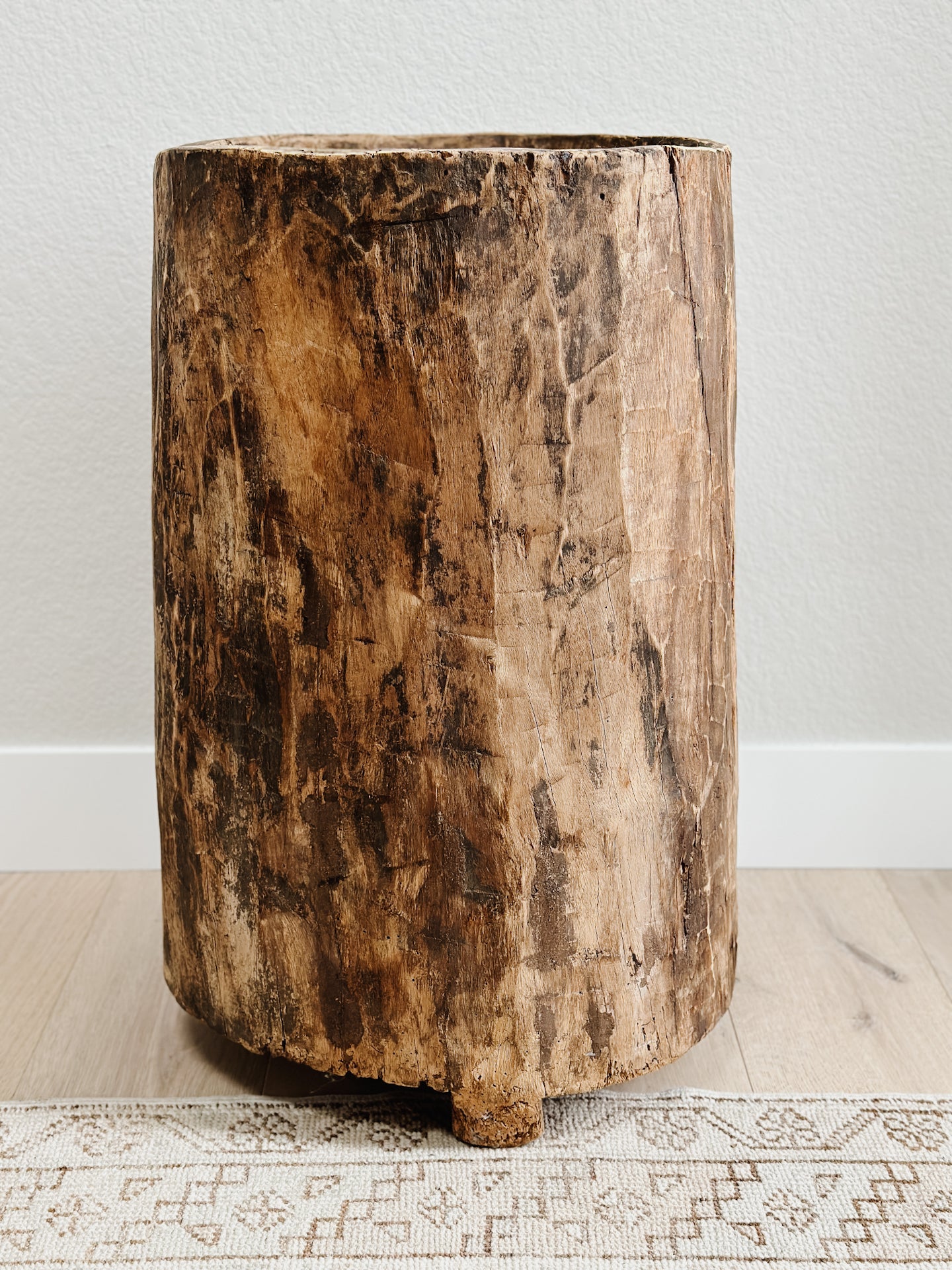 Antique nagaland wooden bin/planter