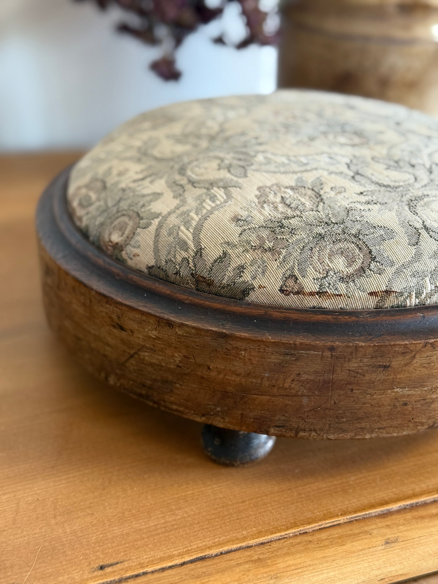Small Antique English Footstool