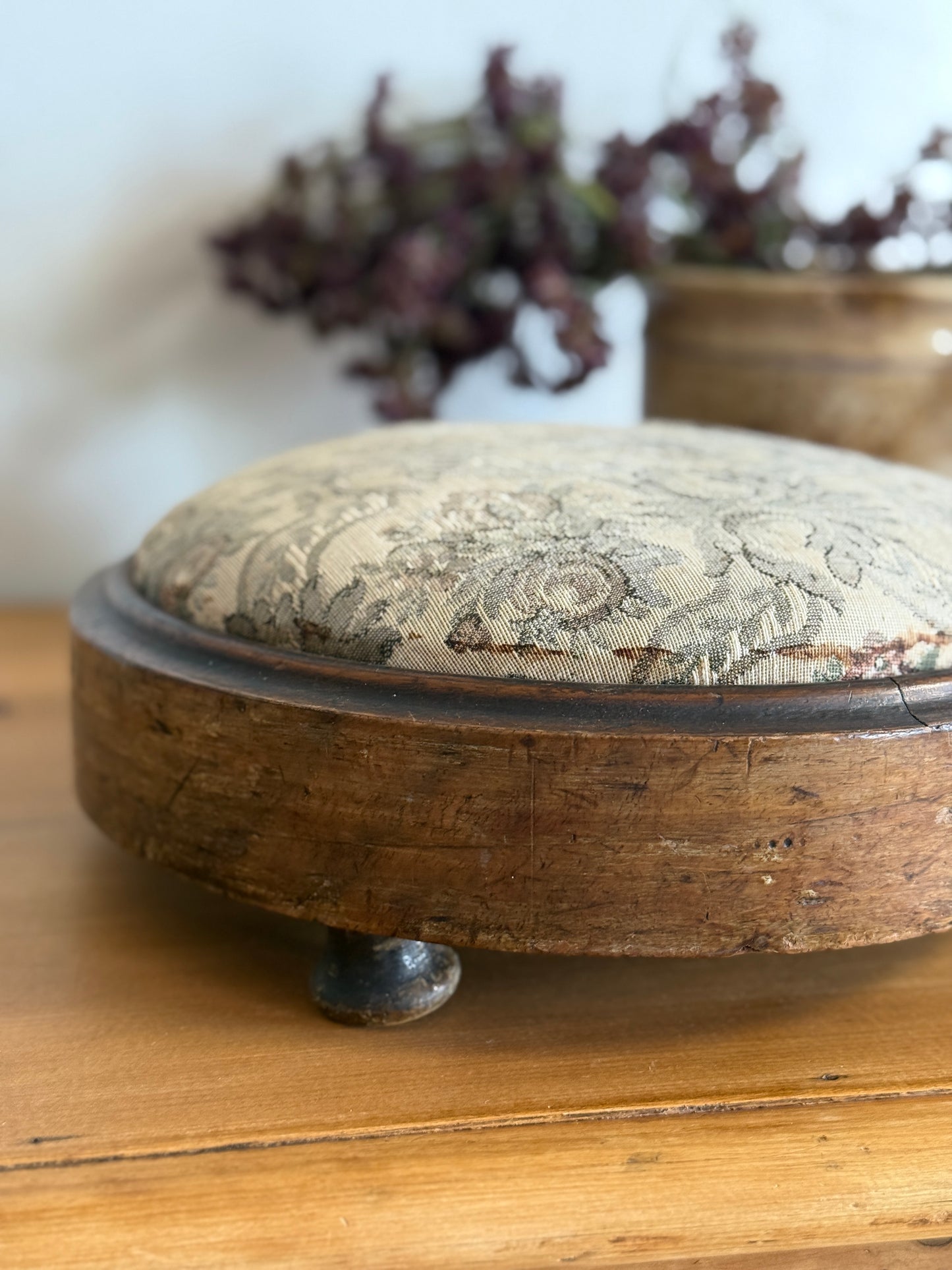 Small Antique English Footstool