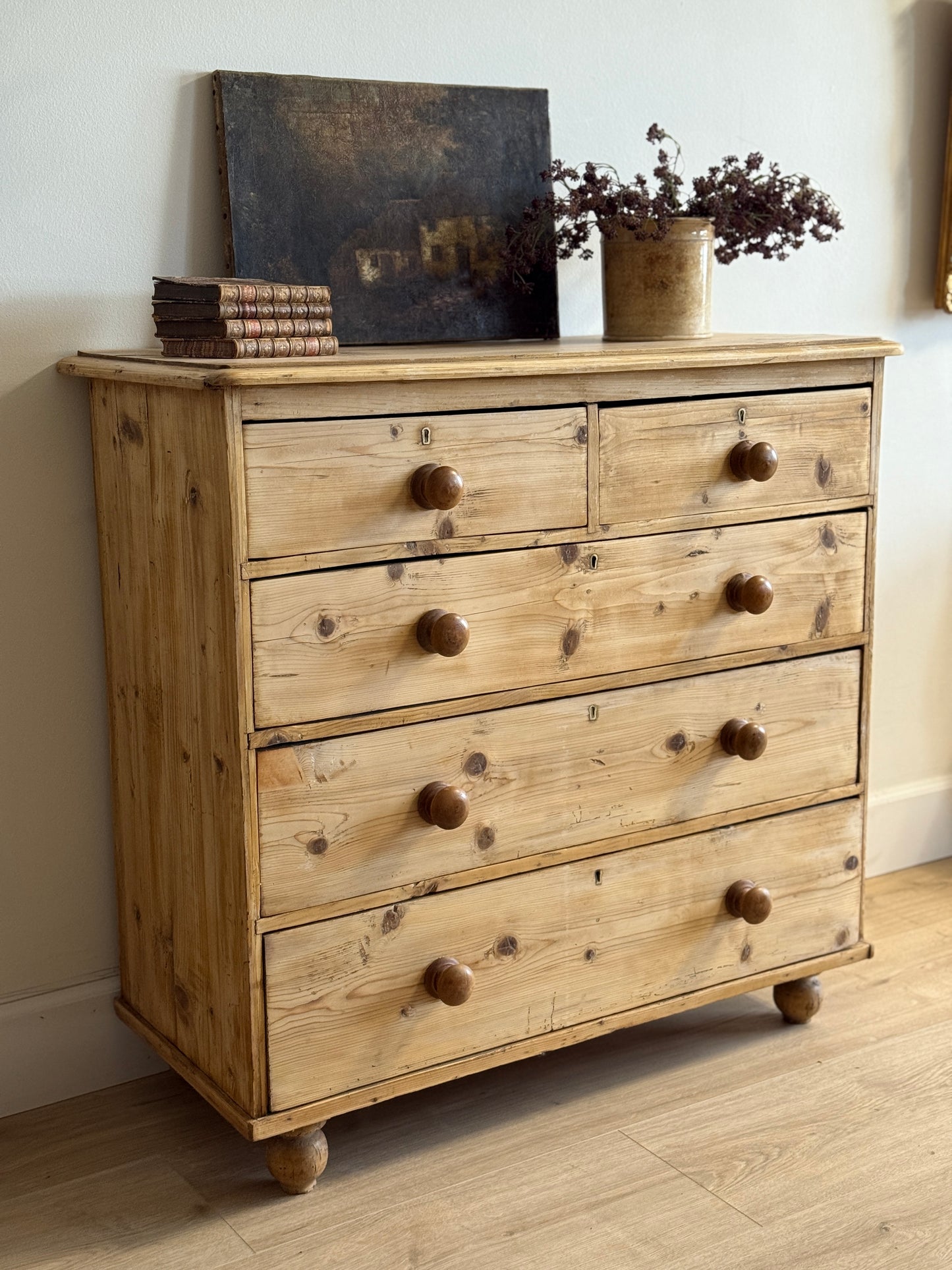 Antique English Pine Dresser/Chest of Drawers