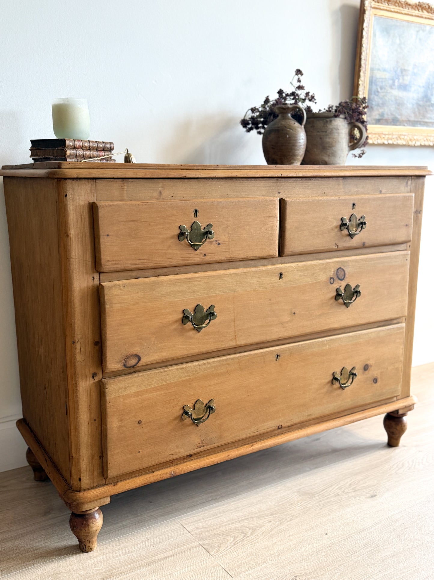 Antique English Pine Dresser/Chest of Drawers