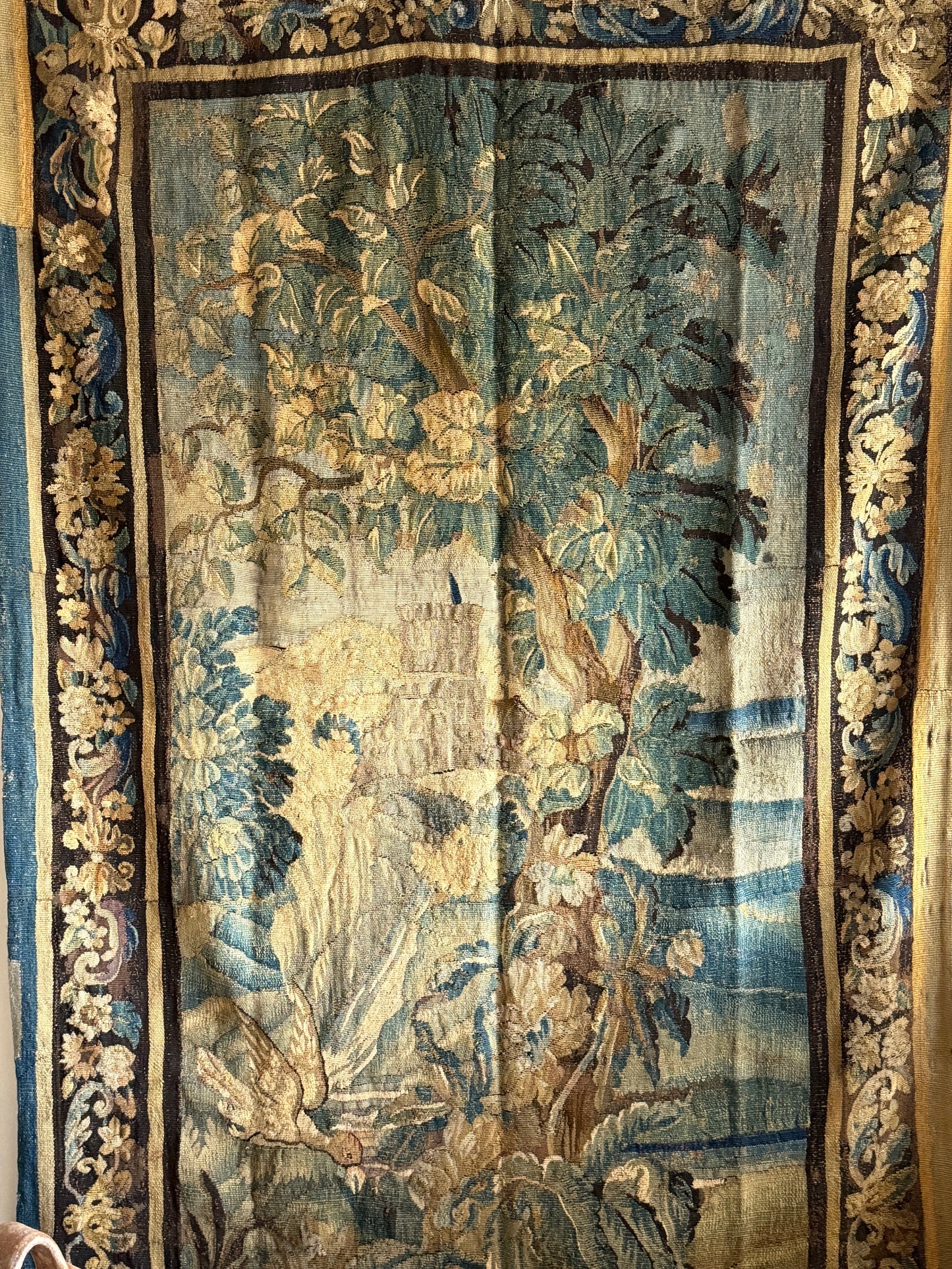 Rare 18th Century French Aubusson Tapestry/Portiere Door Hanging