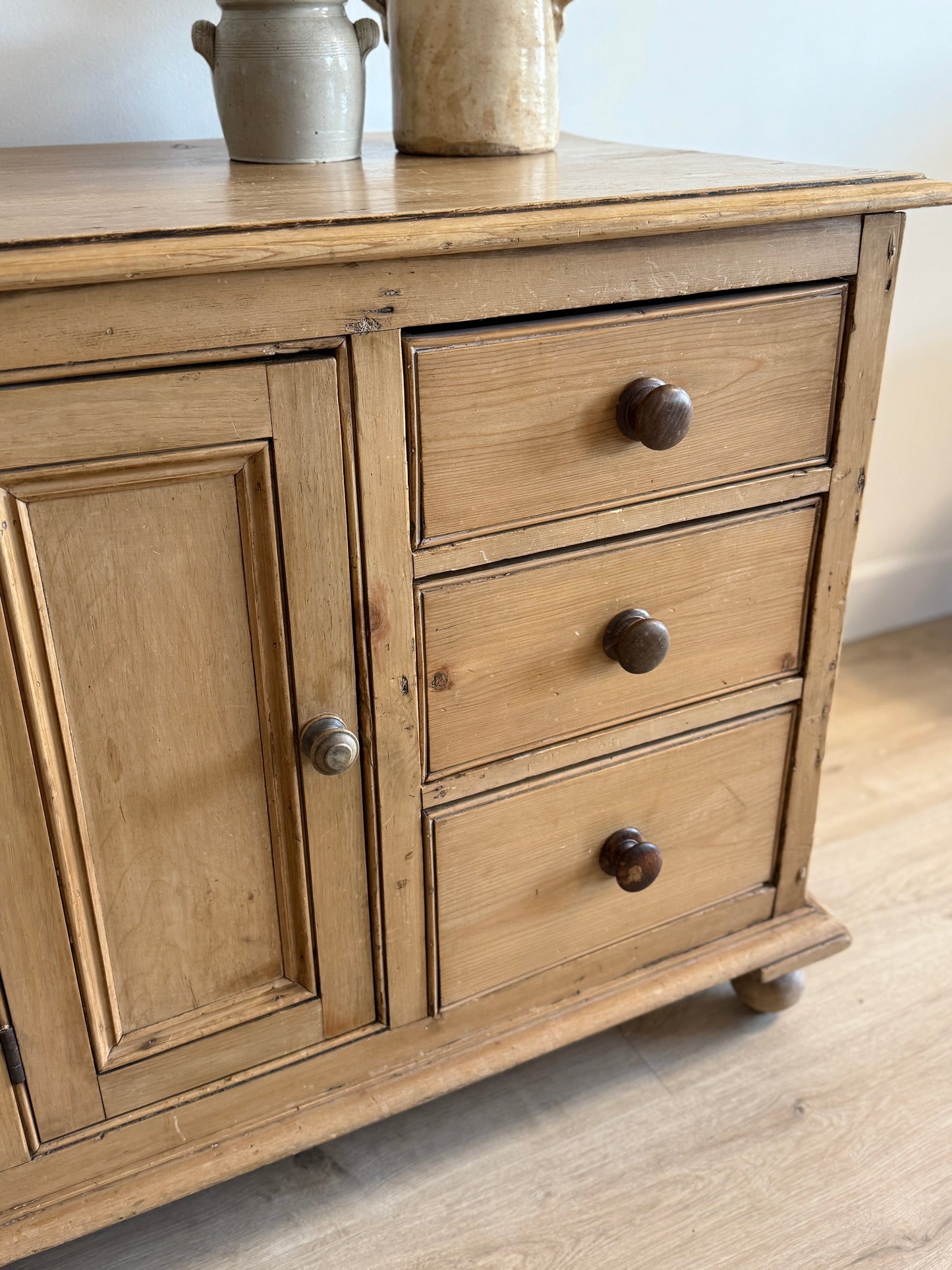 Antique English Pine Sideboard
