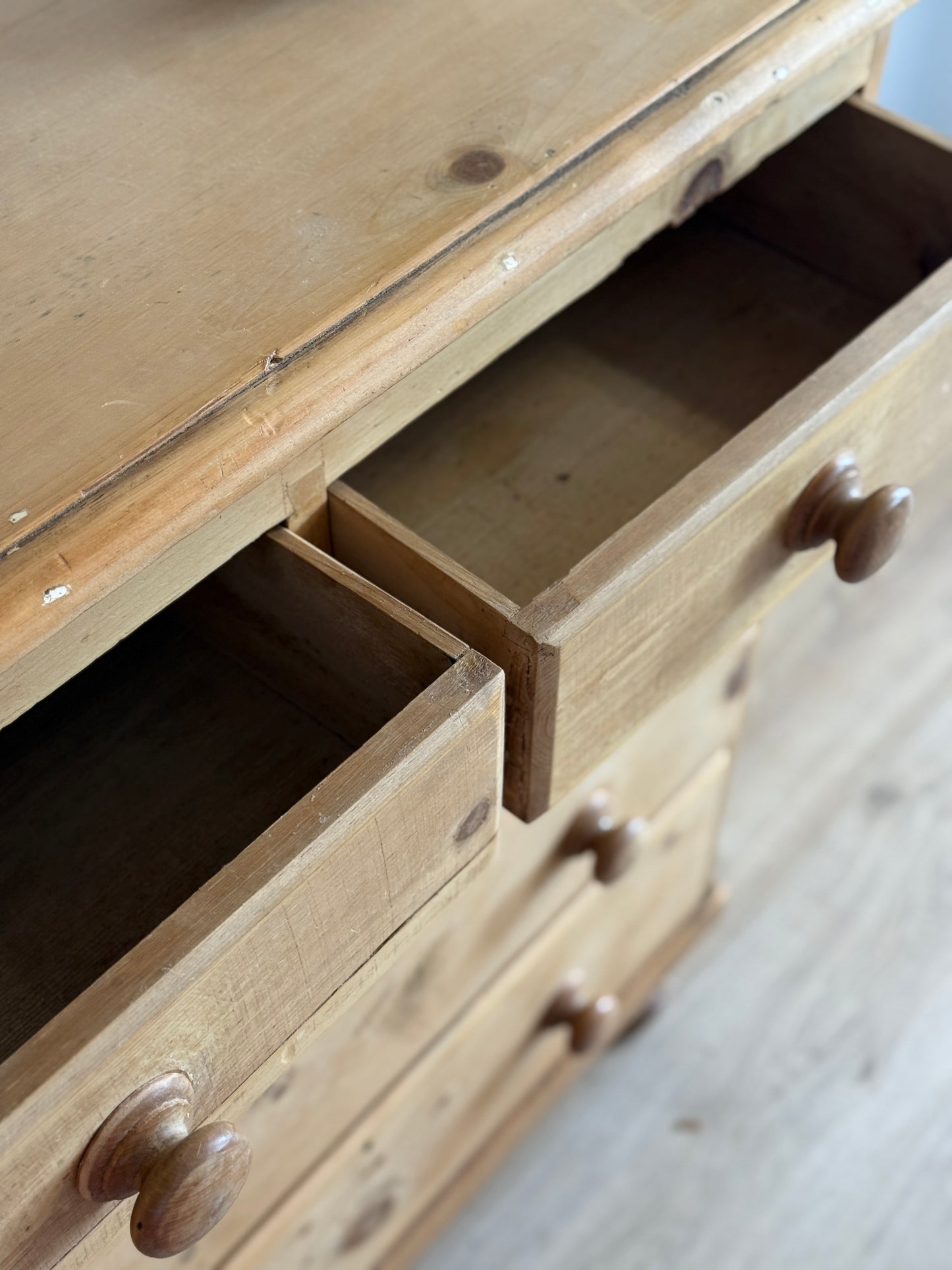 Antique English Pine Dresser/Chest of Drawers