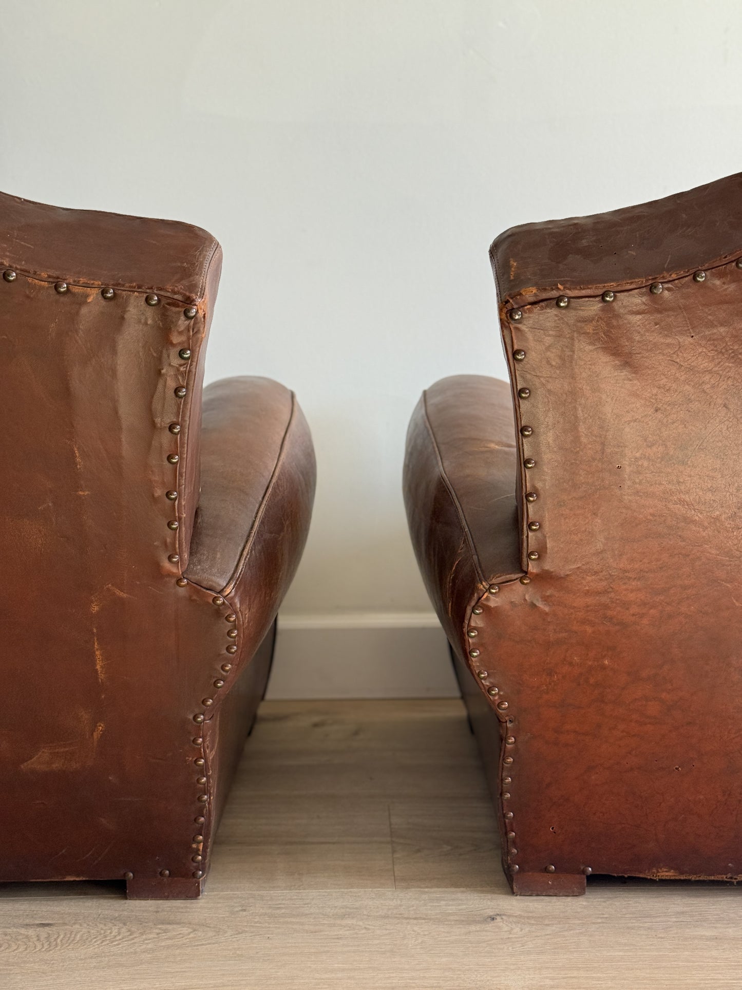 Pair Antique French Moustache Chairs