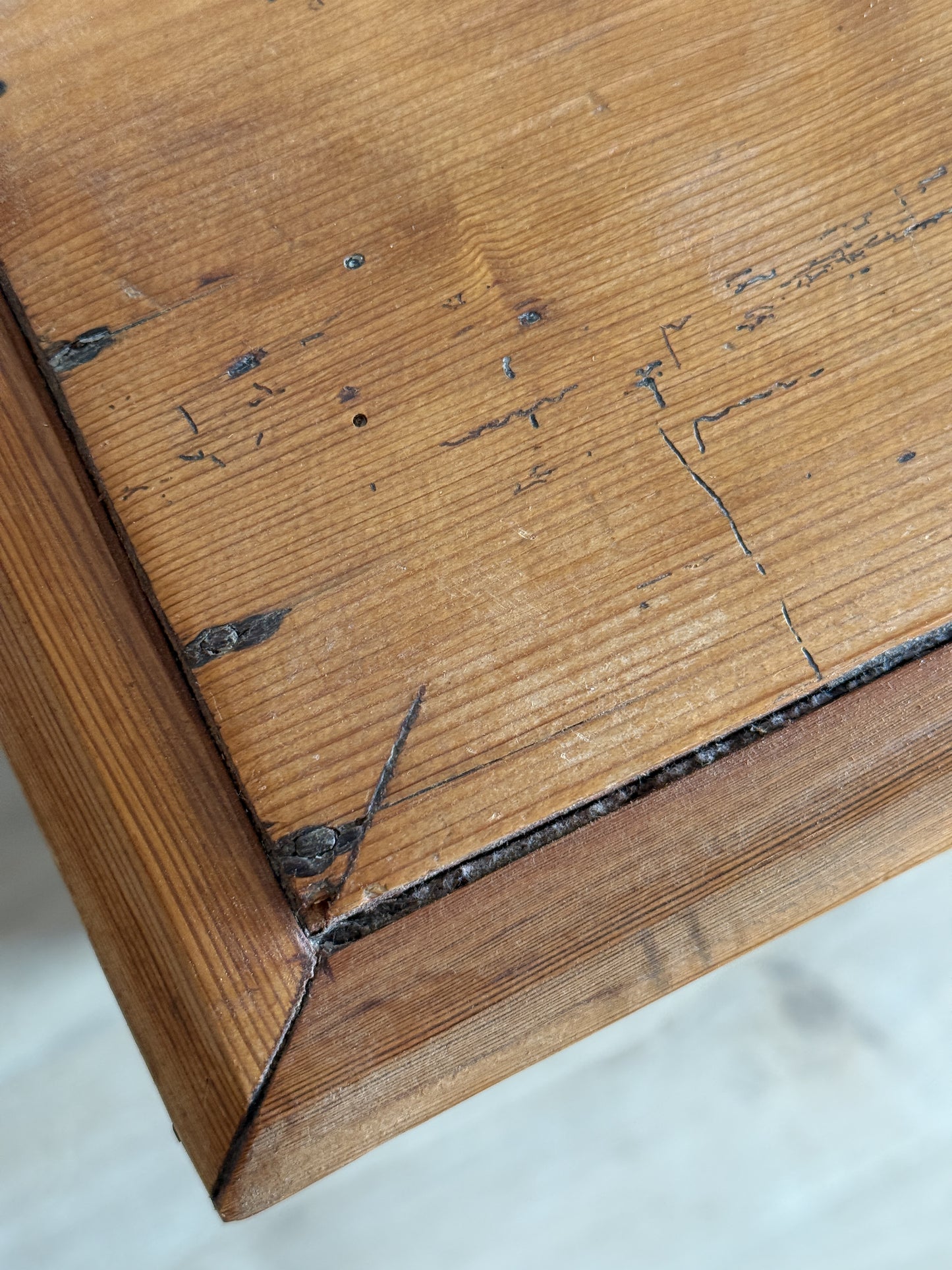 Antique English Pine Dresser/Chest of Three Drawers