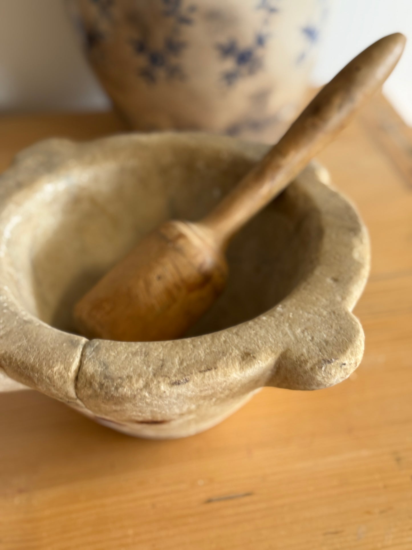 Antique French Marble Mortars with Pestles
