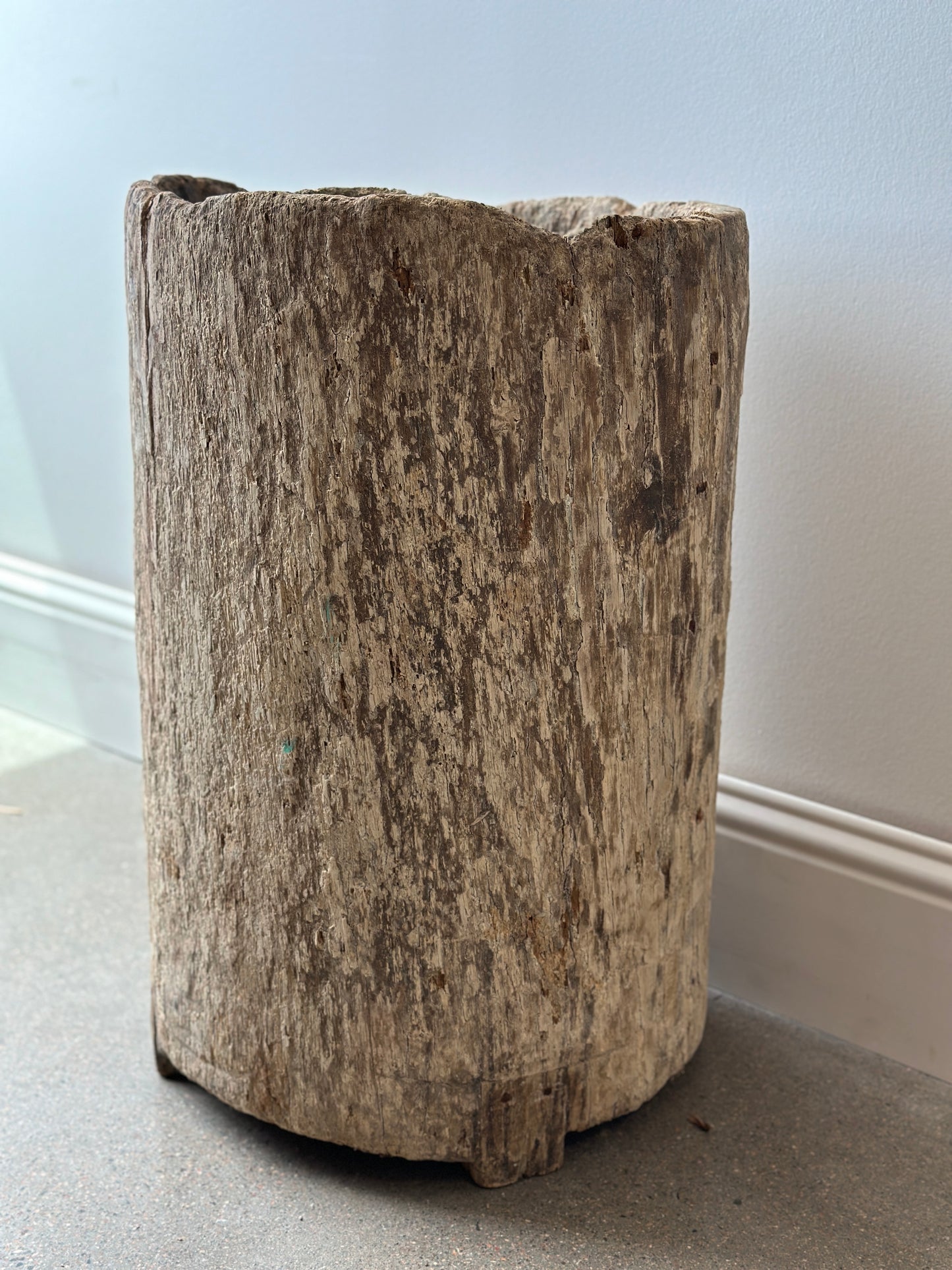 Antique nagaland wooden bin/planter