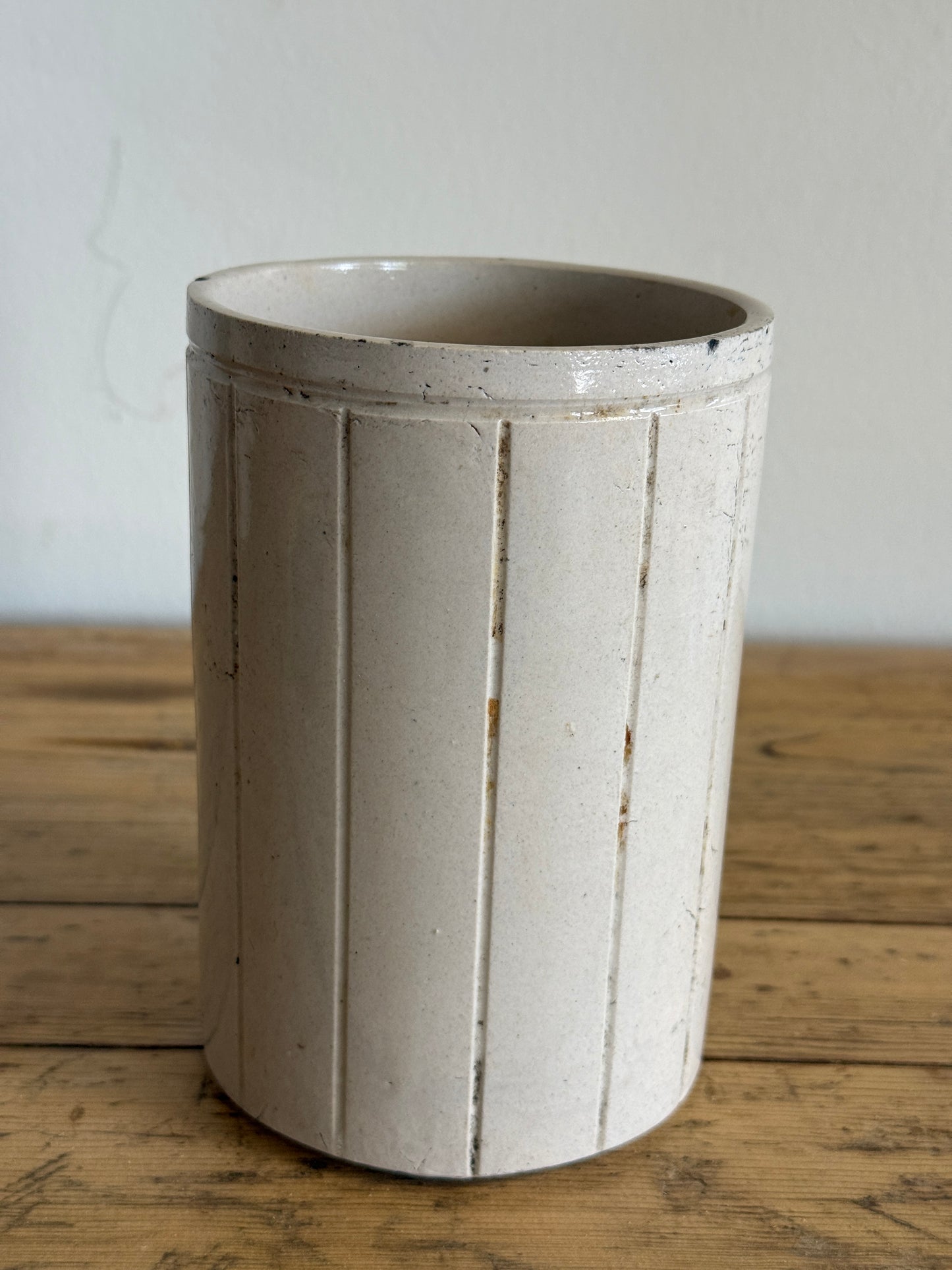 Antique English Marmalade Jar, solid color