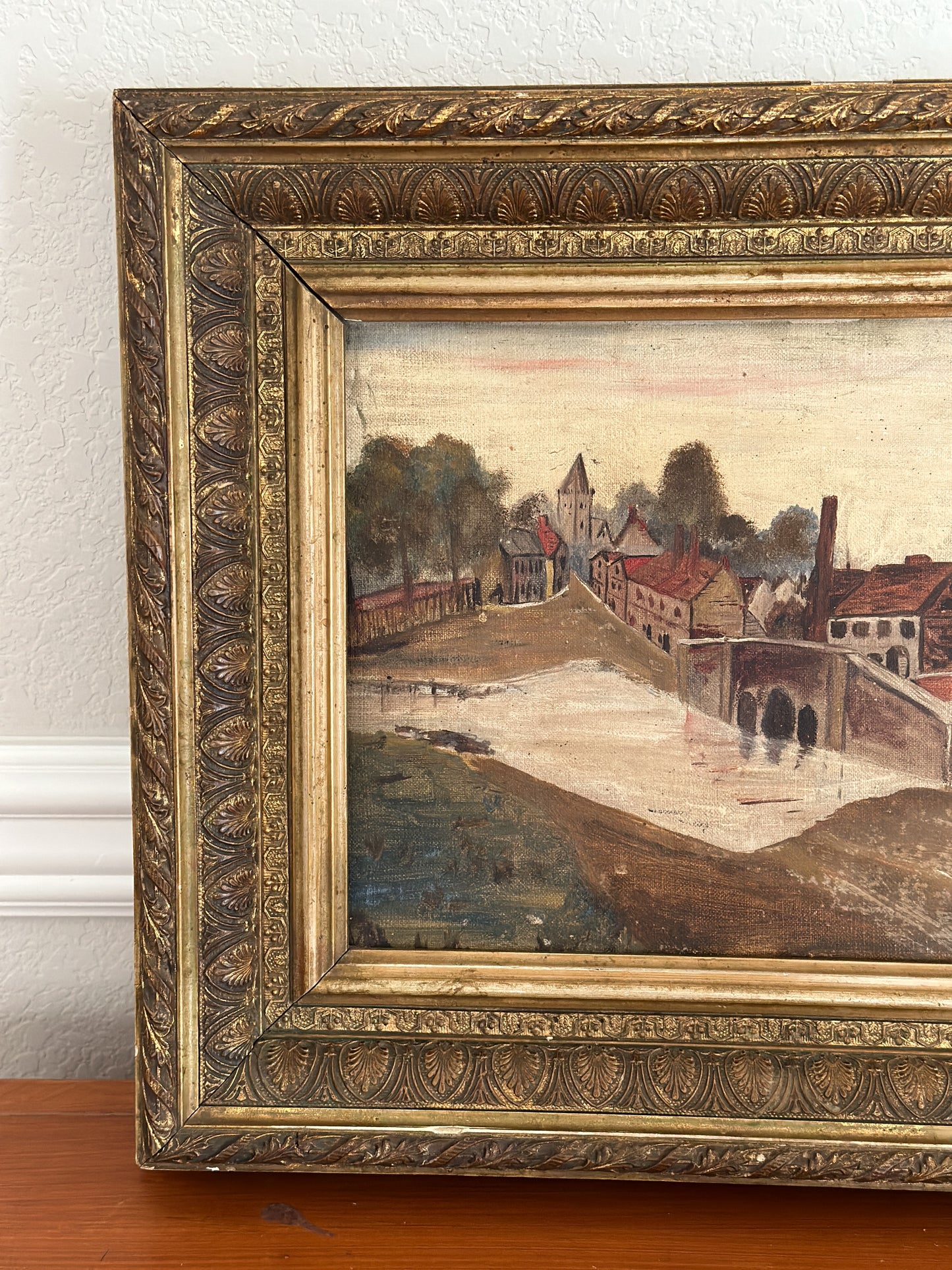 Original Antique European Oil Painting, by Kert