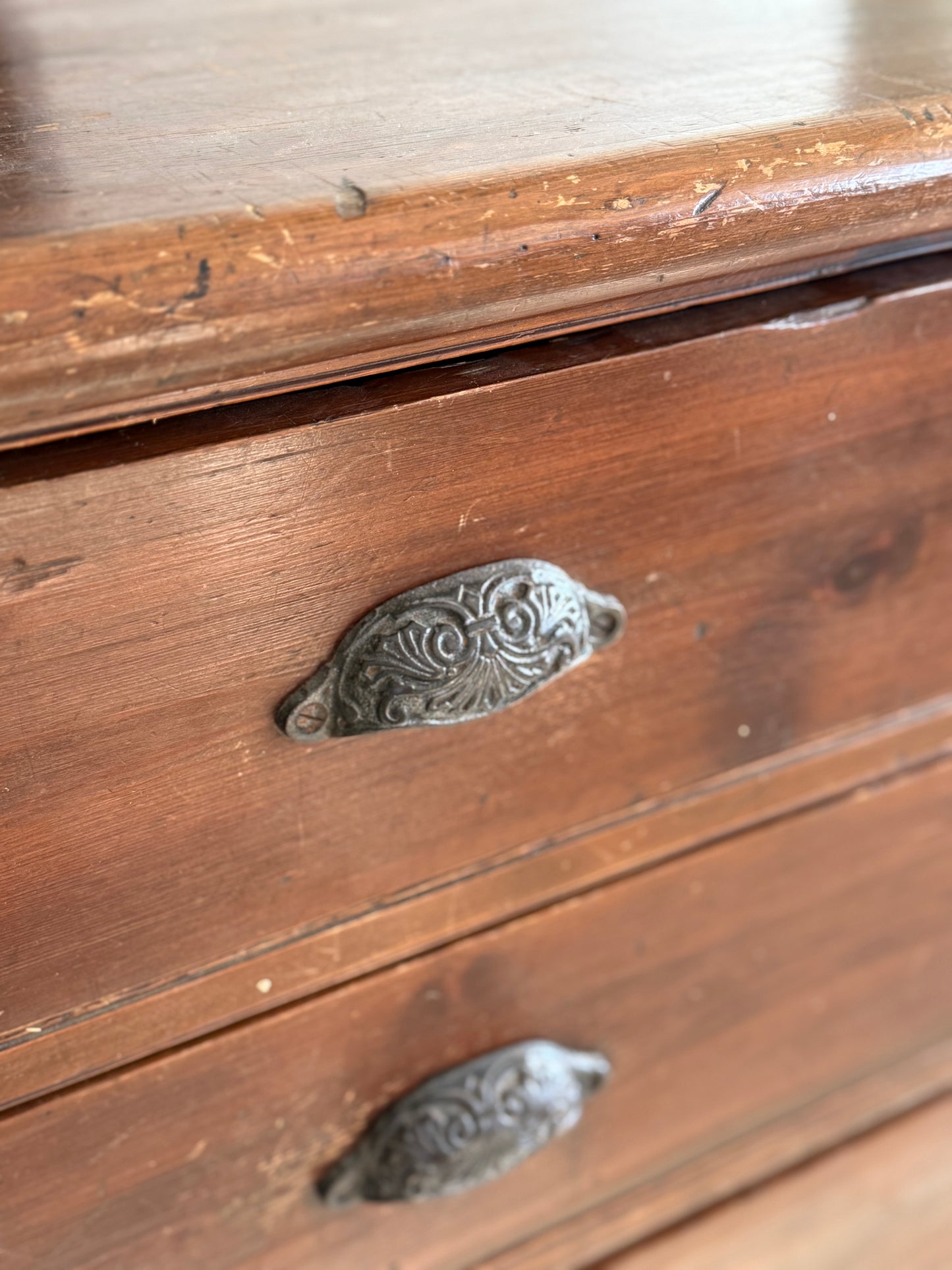 Large Antique English Filing Chest of Drawers/Dresser
