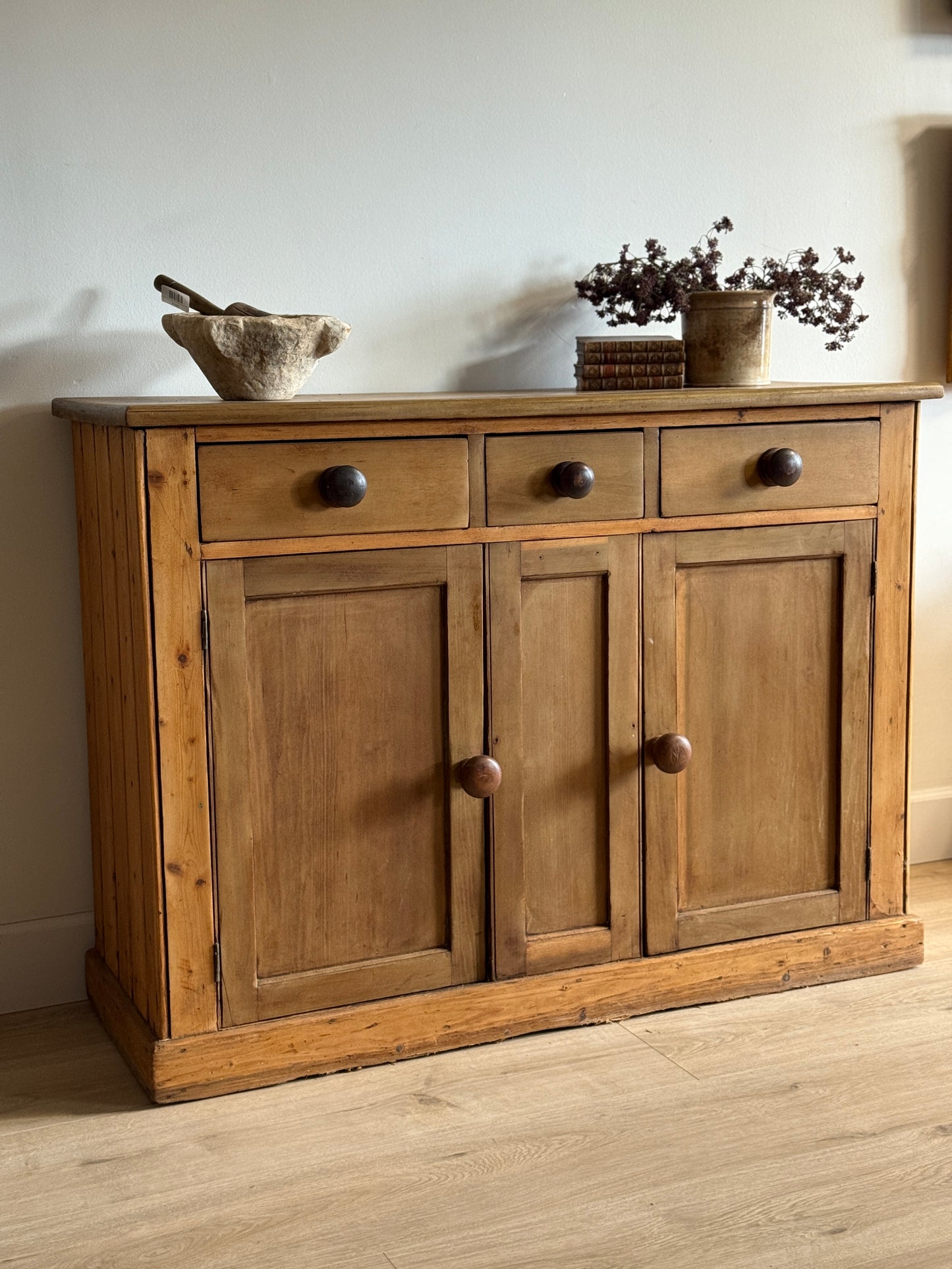 Antique English Pine Sideboard