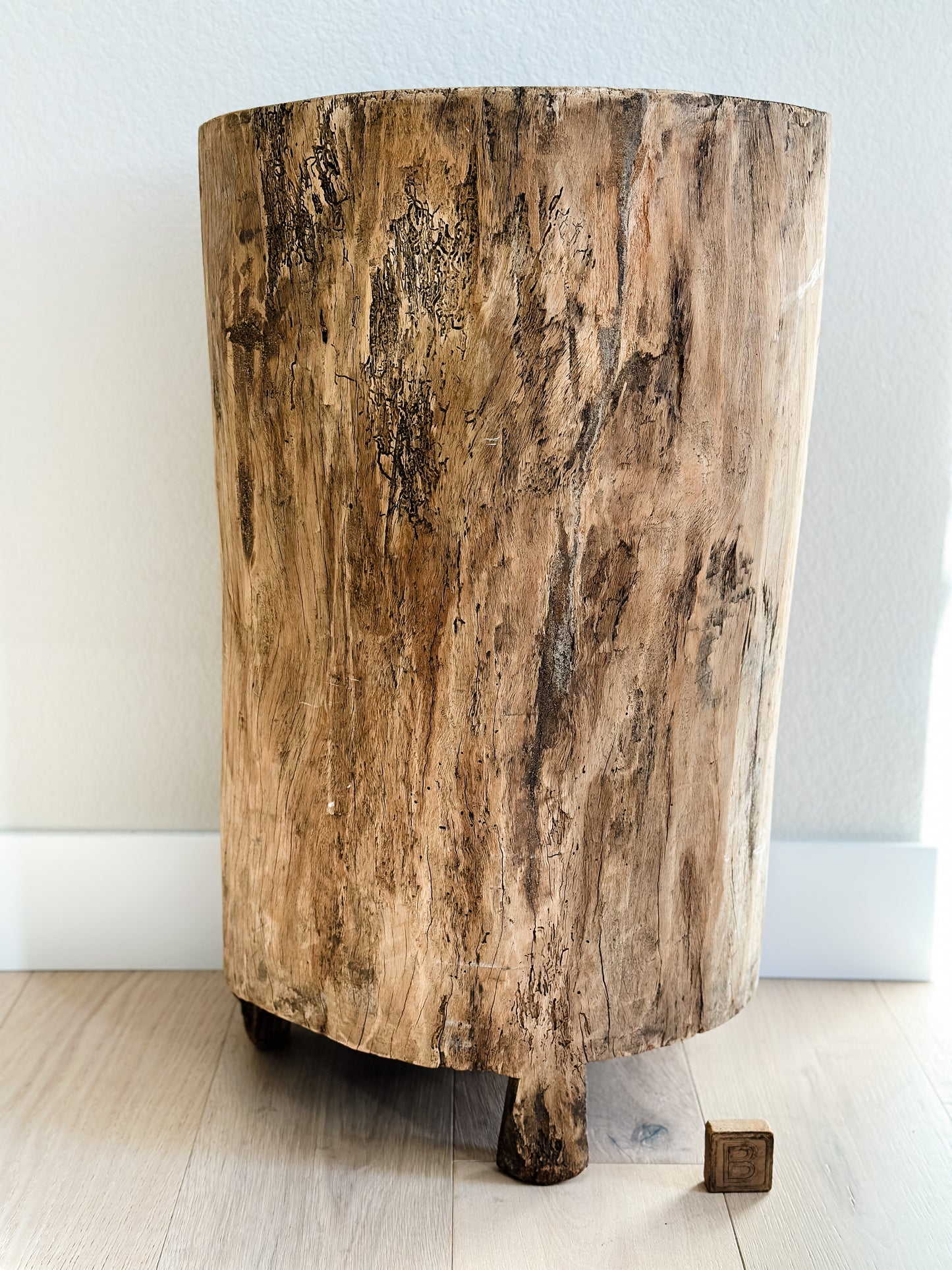 Antique nagaland wooden bin/planter
