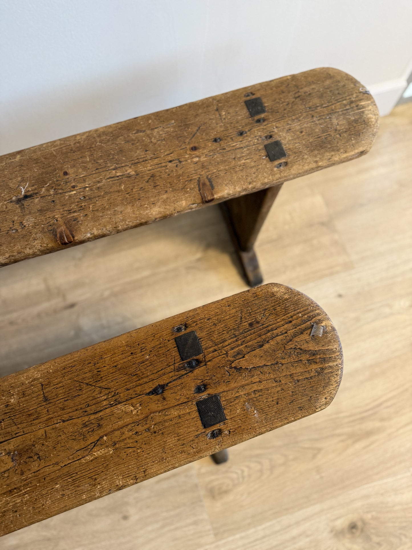 Pair of Antique French Oak Benches
