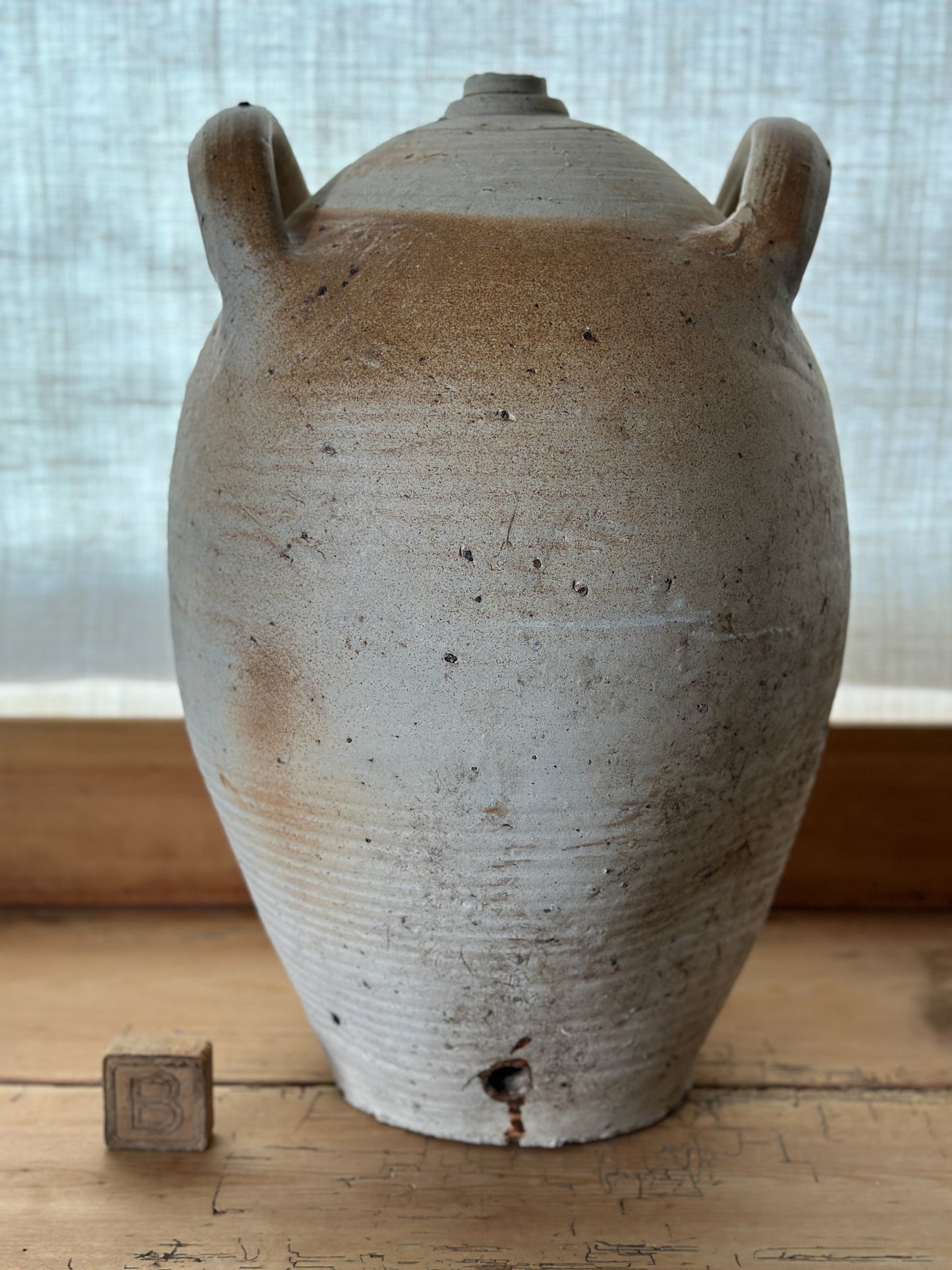 Extra Large Antique French Earthenware Jugs