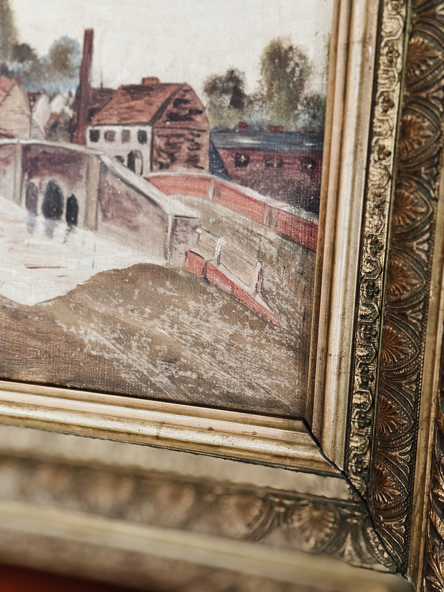 Original Antique European Oil Painting, by Kert
