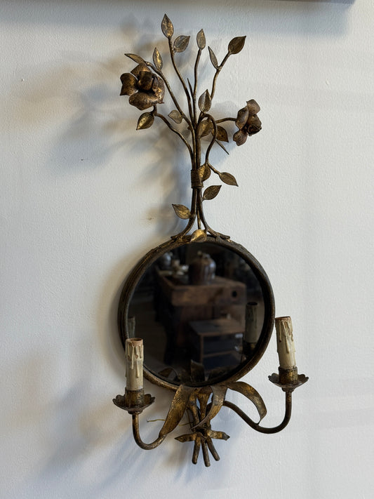 Antique French Mirror Sconce