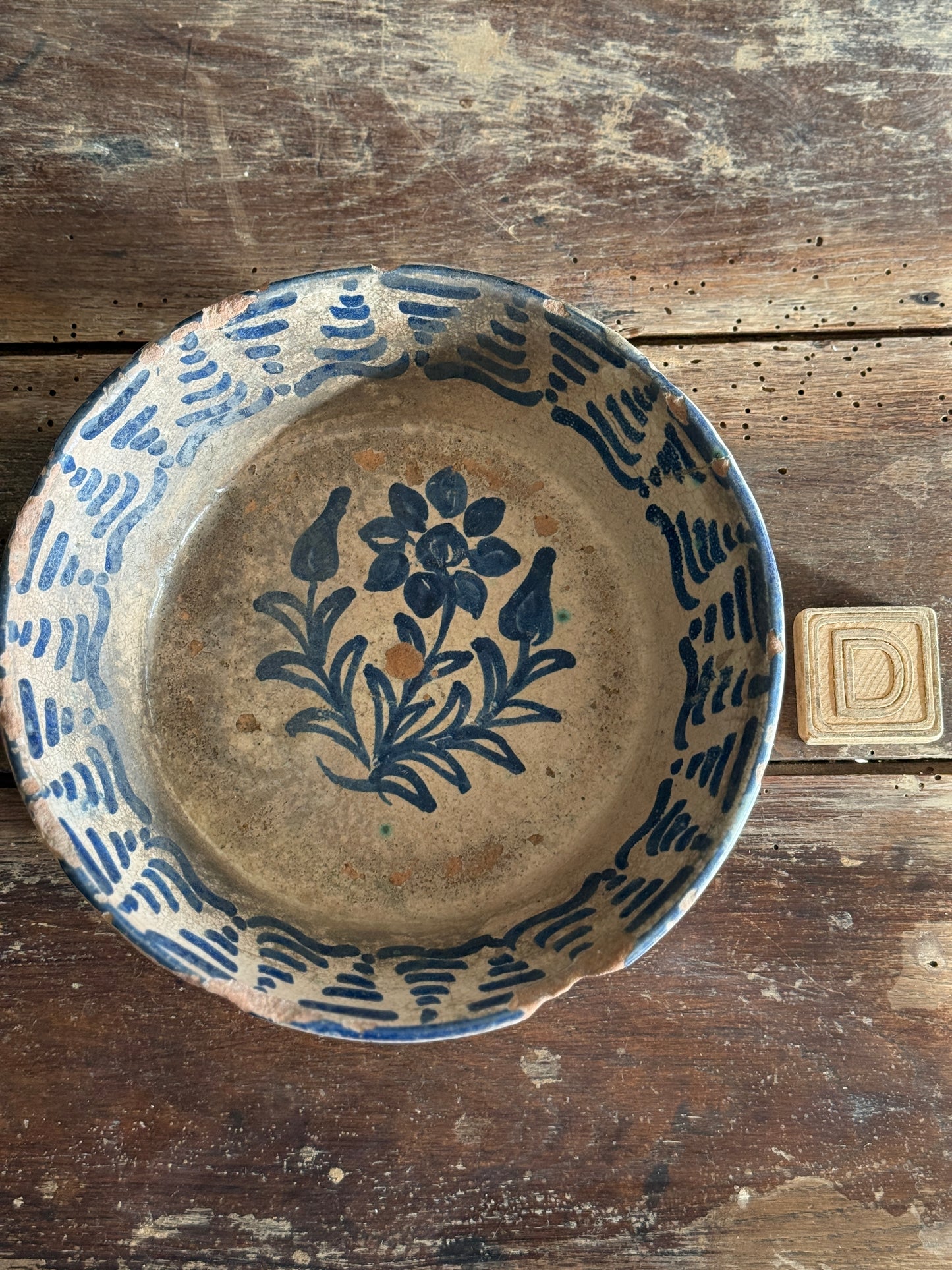Rare Antique Spanish Fajaluaza Bowls - Medium
