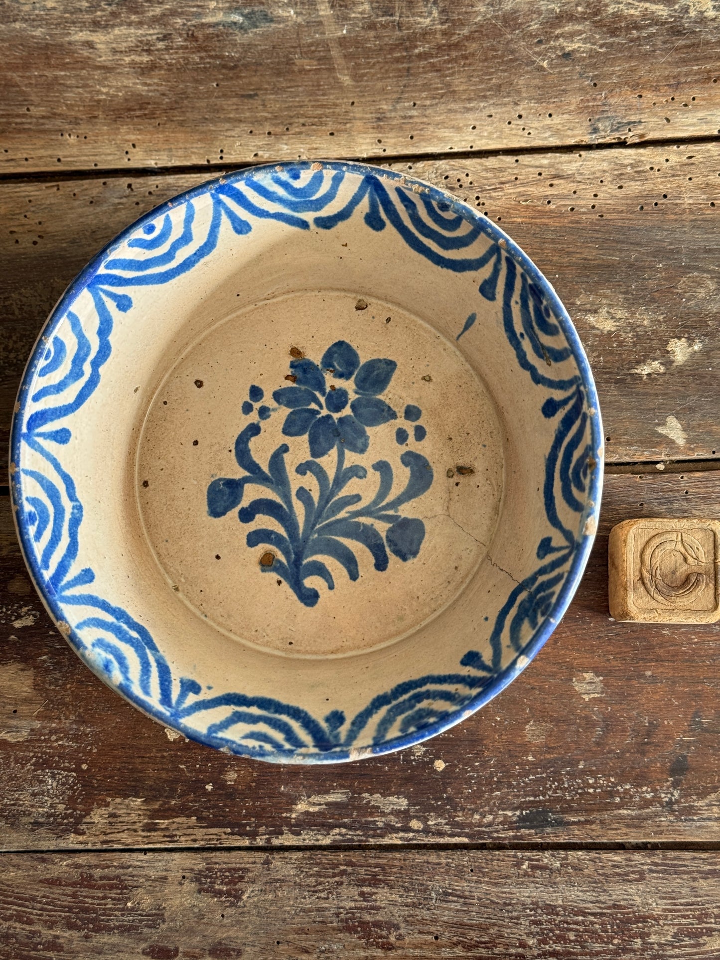 Rare Antique Spanish Fajaluaza Bowls - Medium