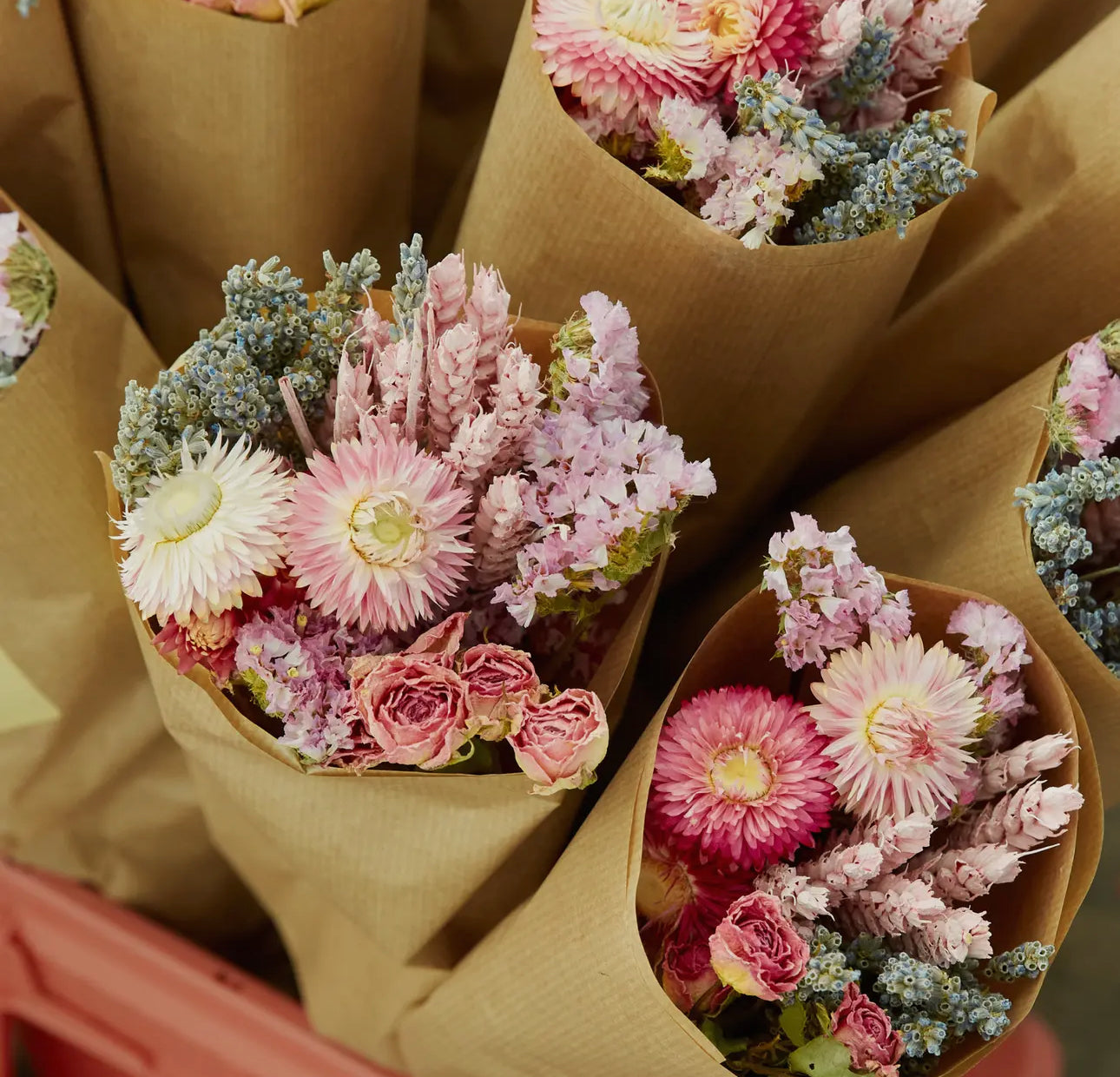Dried European Flowers - Market More Pink