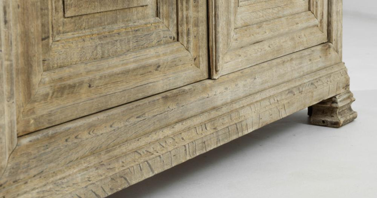 Antique Bleached French Oak Hutch (1880)