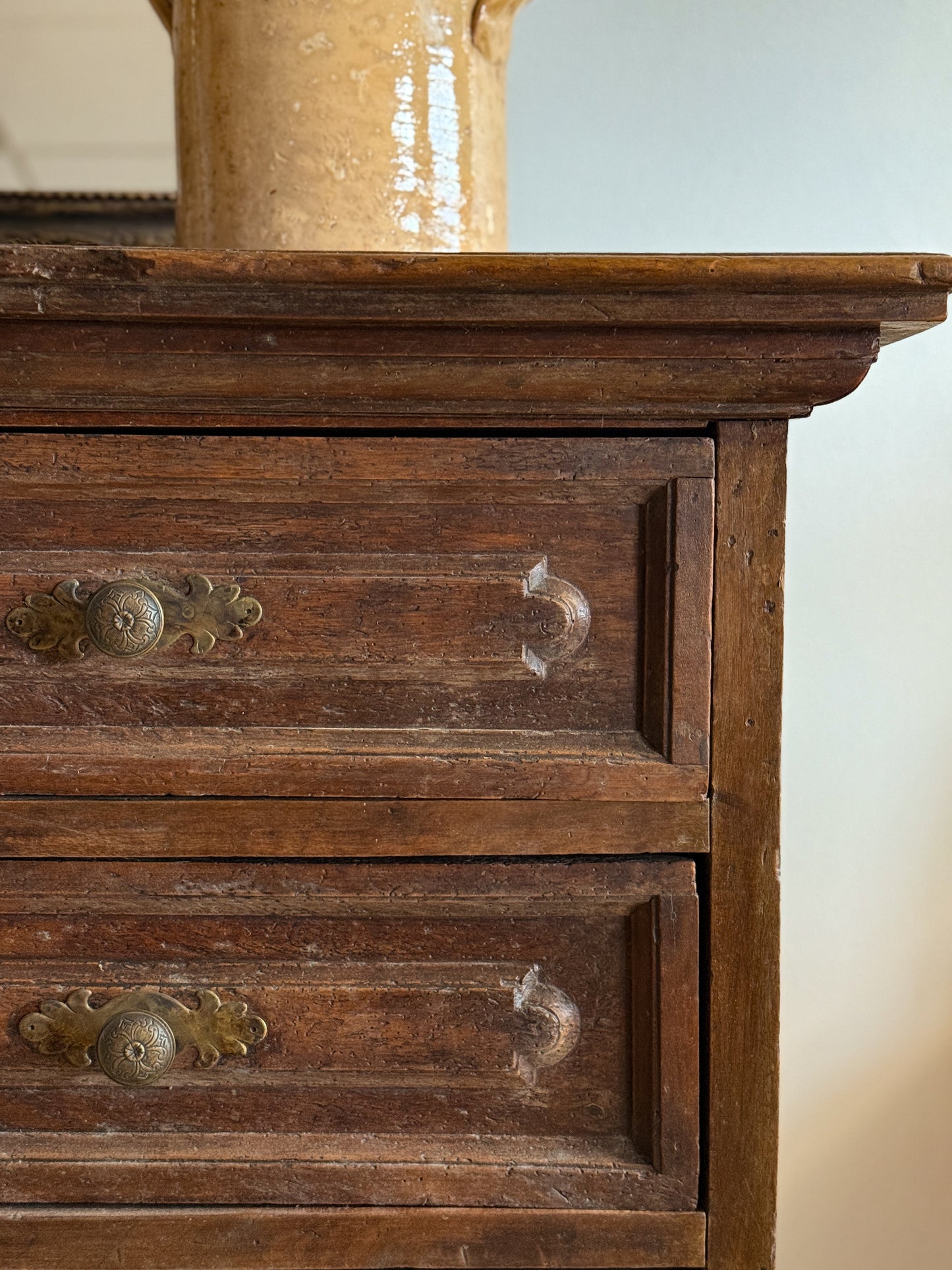 Large Early 18th Century Northern Italian Walnut Chest of Drawers