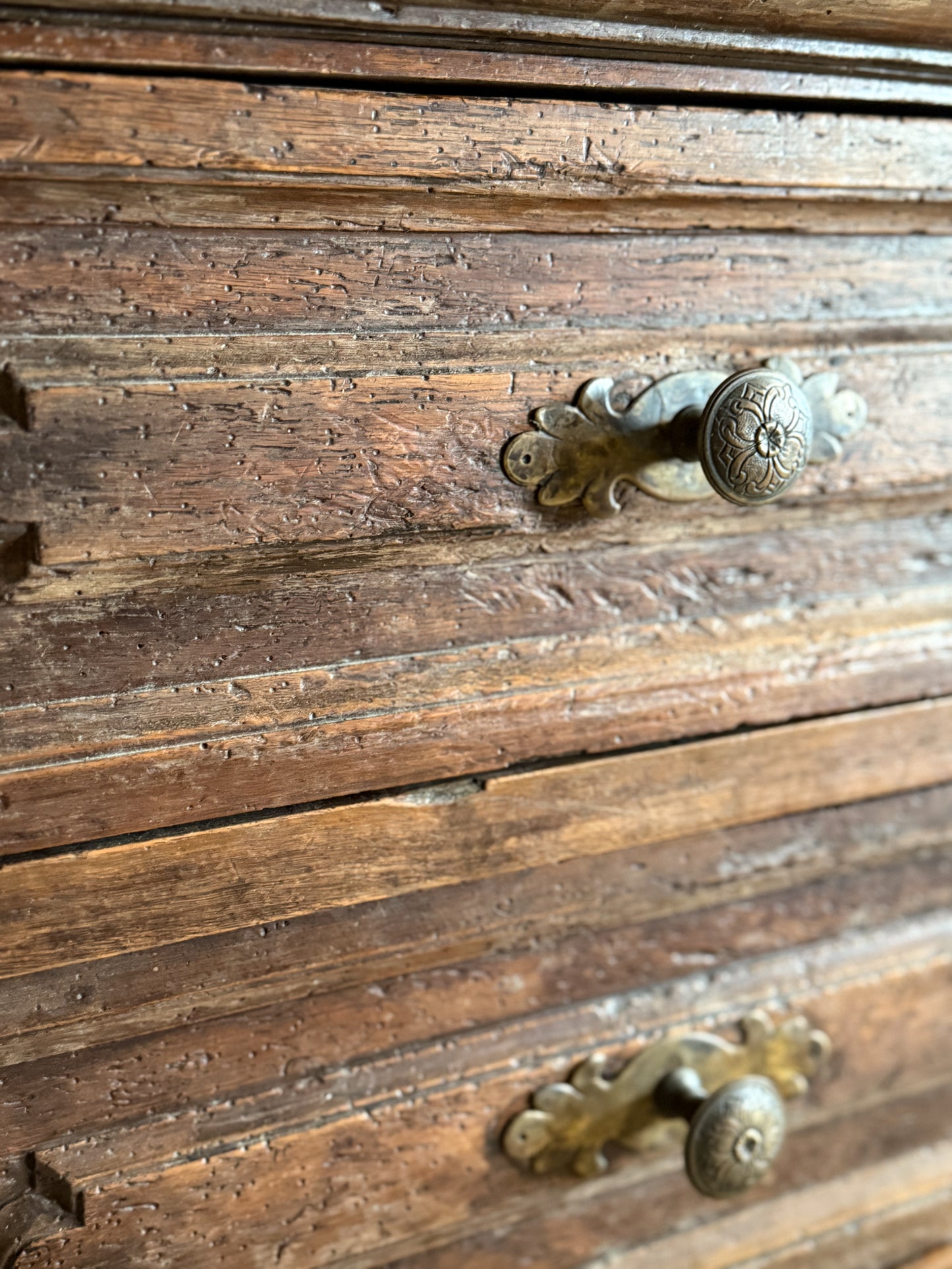 Large Early 18th Century Northern Italian Walnut Chest of Drawers
