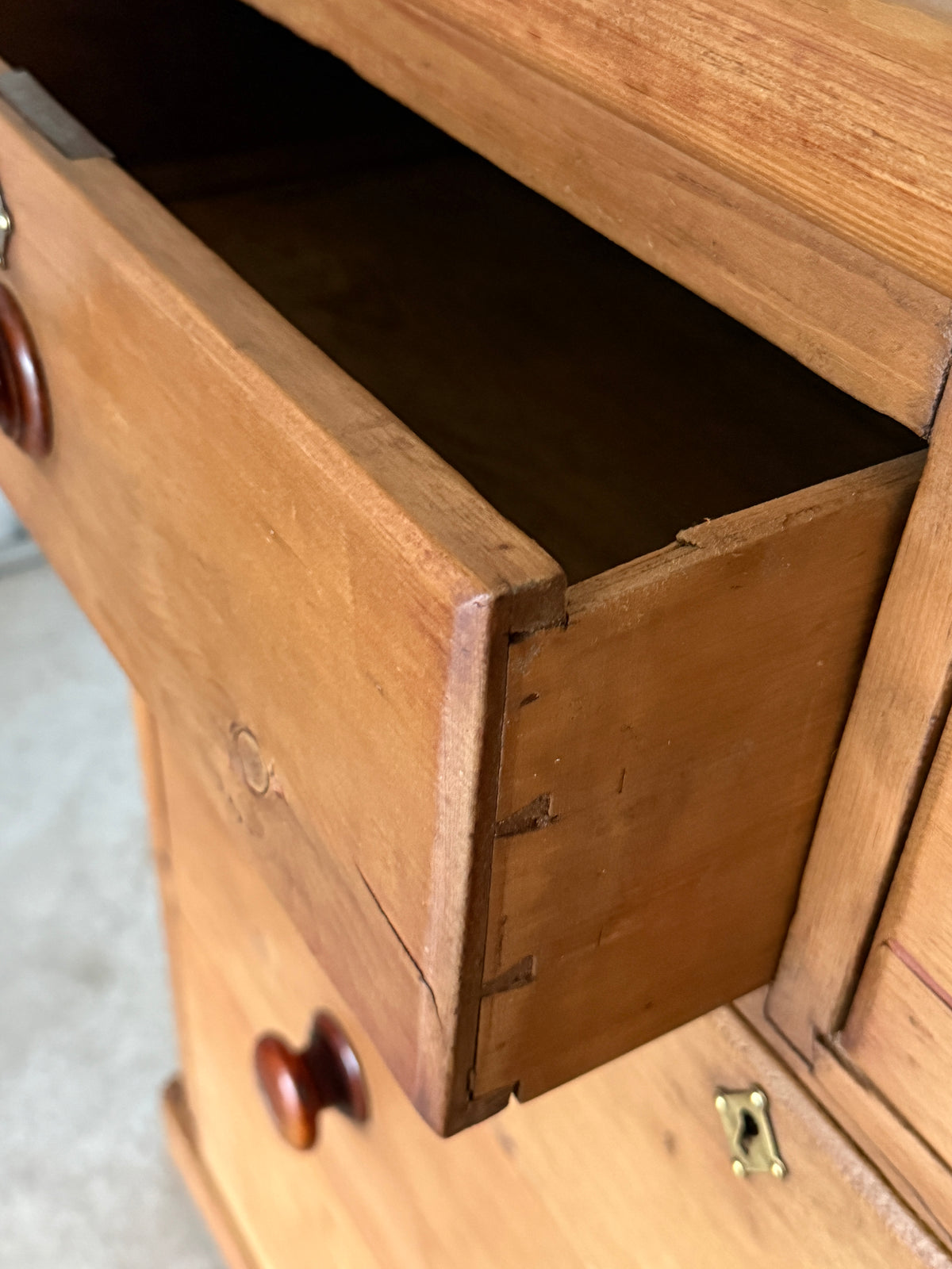 Antique English 2/3 Pine Chest of Drawers