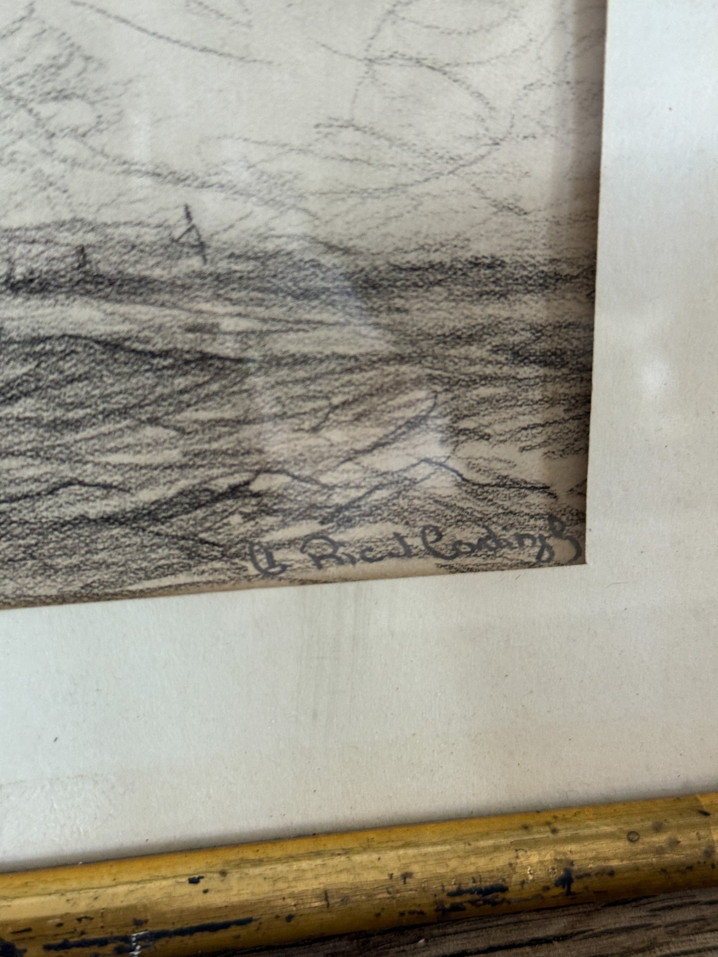 Antique Framed French Sketches