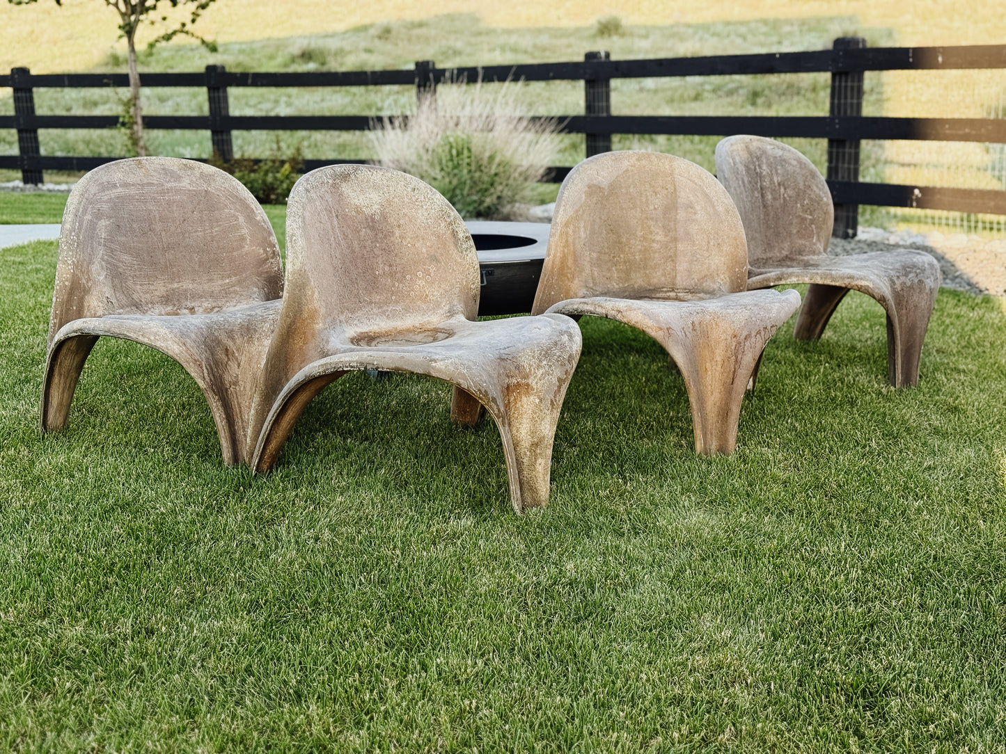Rare Set of 4 Mid Century Aage Egeriis Danish Garden Chairs