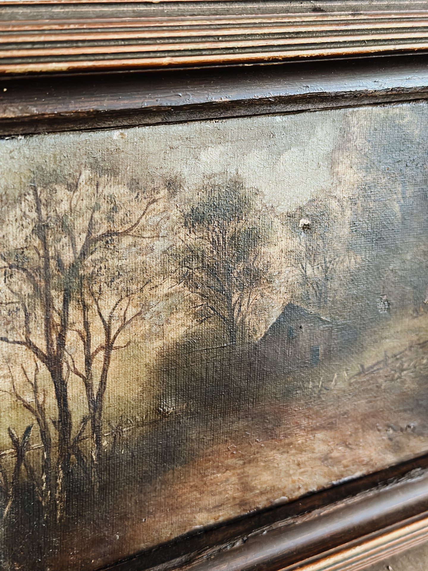 Antique 19th c. Oil Painting, Francis Elizabeth Diehl
