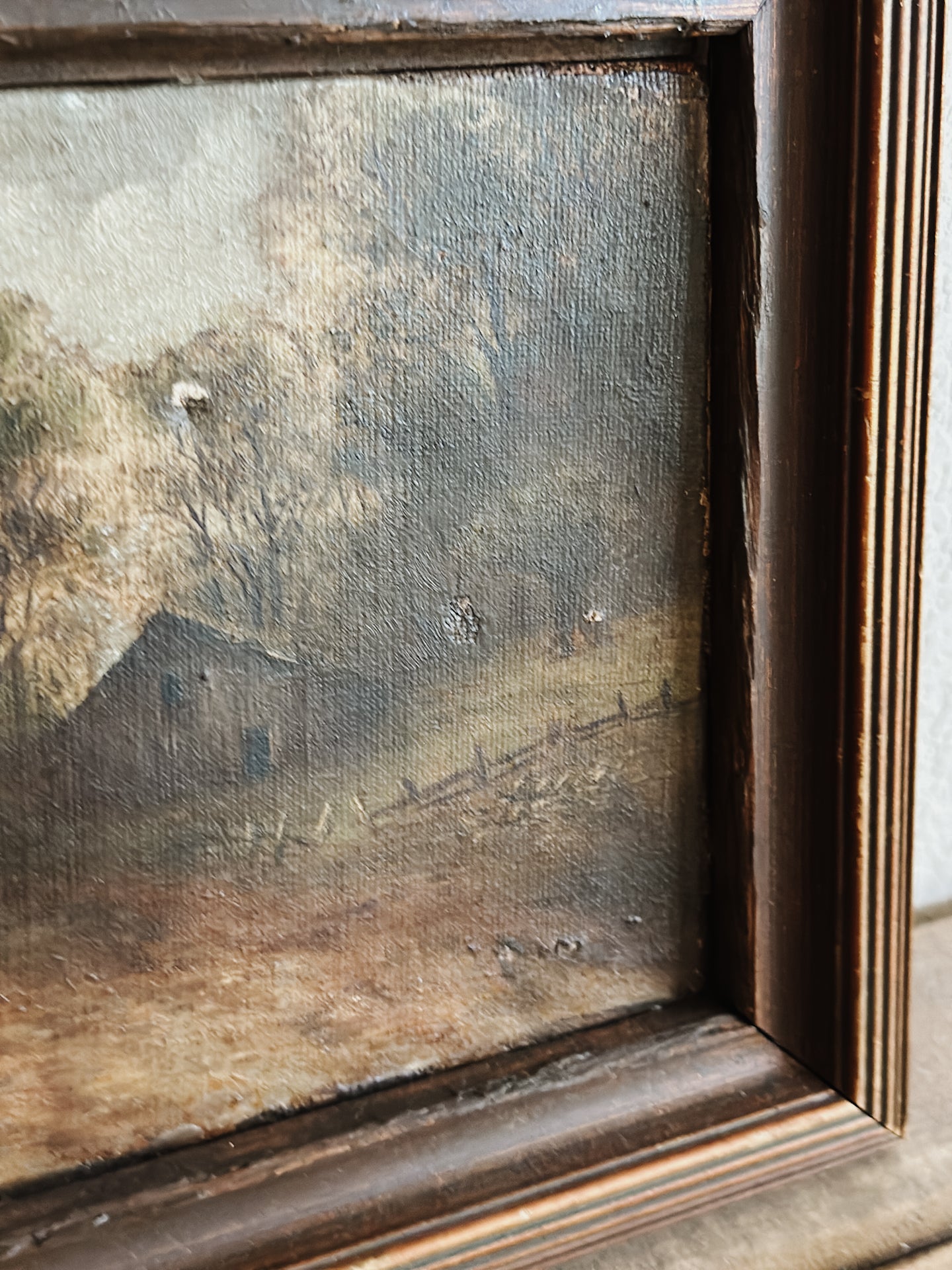 Antique 19th c. Oil Painting, Francis Elizabeth Diehl