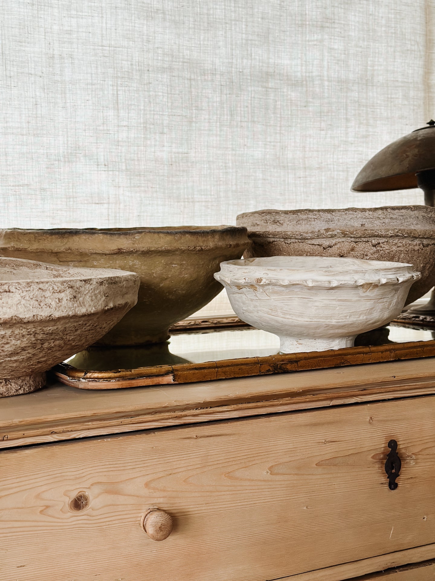 Extra Large Vintage Paper Mache Bowls